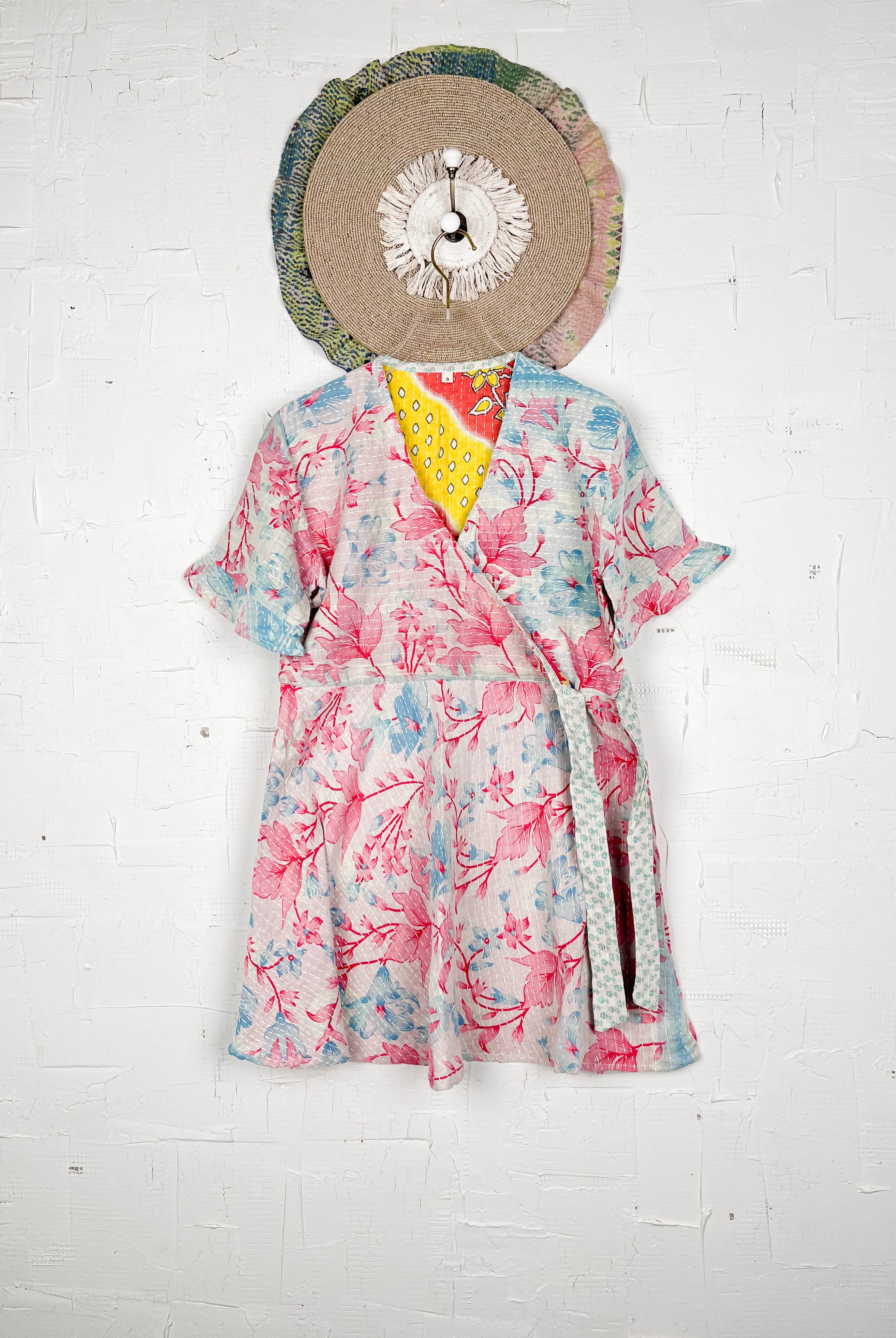 Wrap Kantha dress - Love Protect Sustain