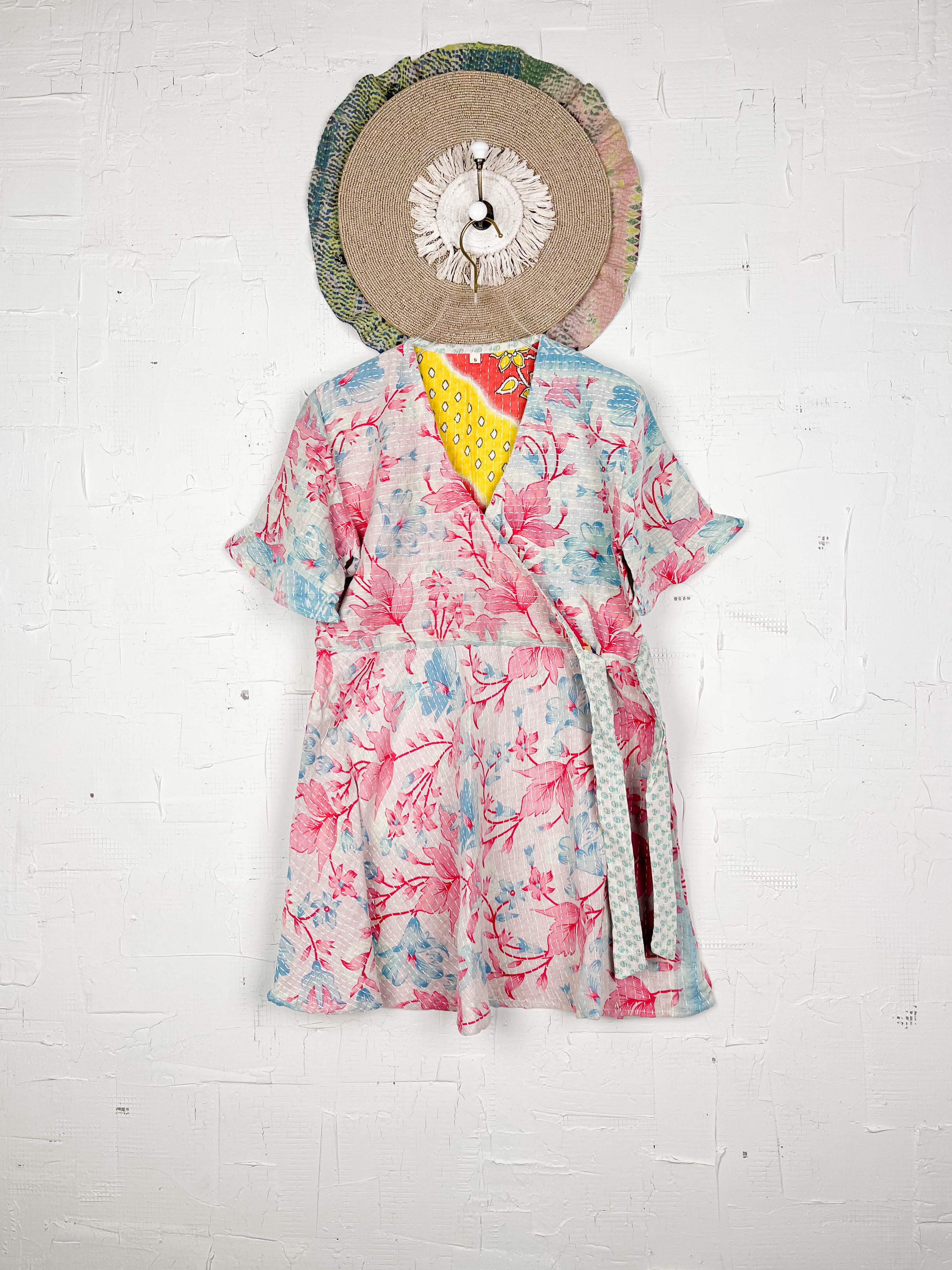 Wrap Kantha dress - Love Protect Sustain