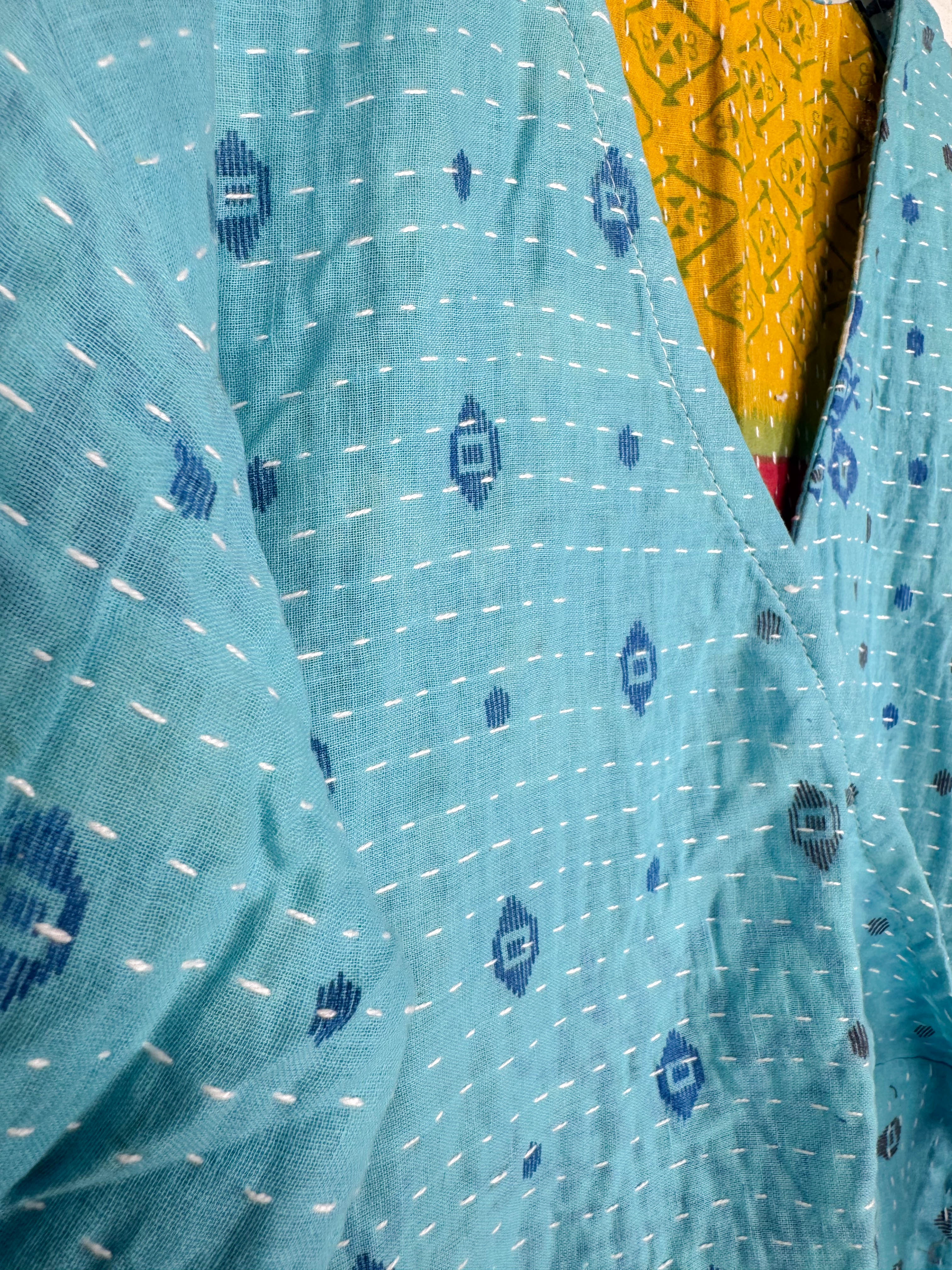 Wrap Kantha dress - Love Protect Sustain