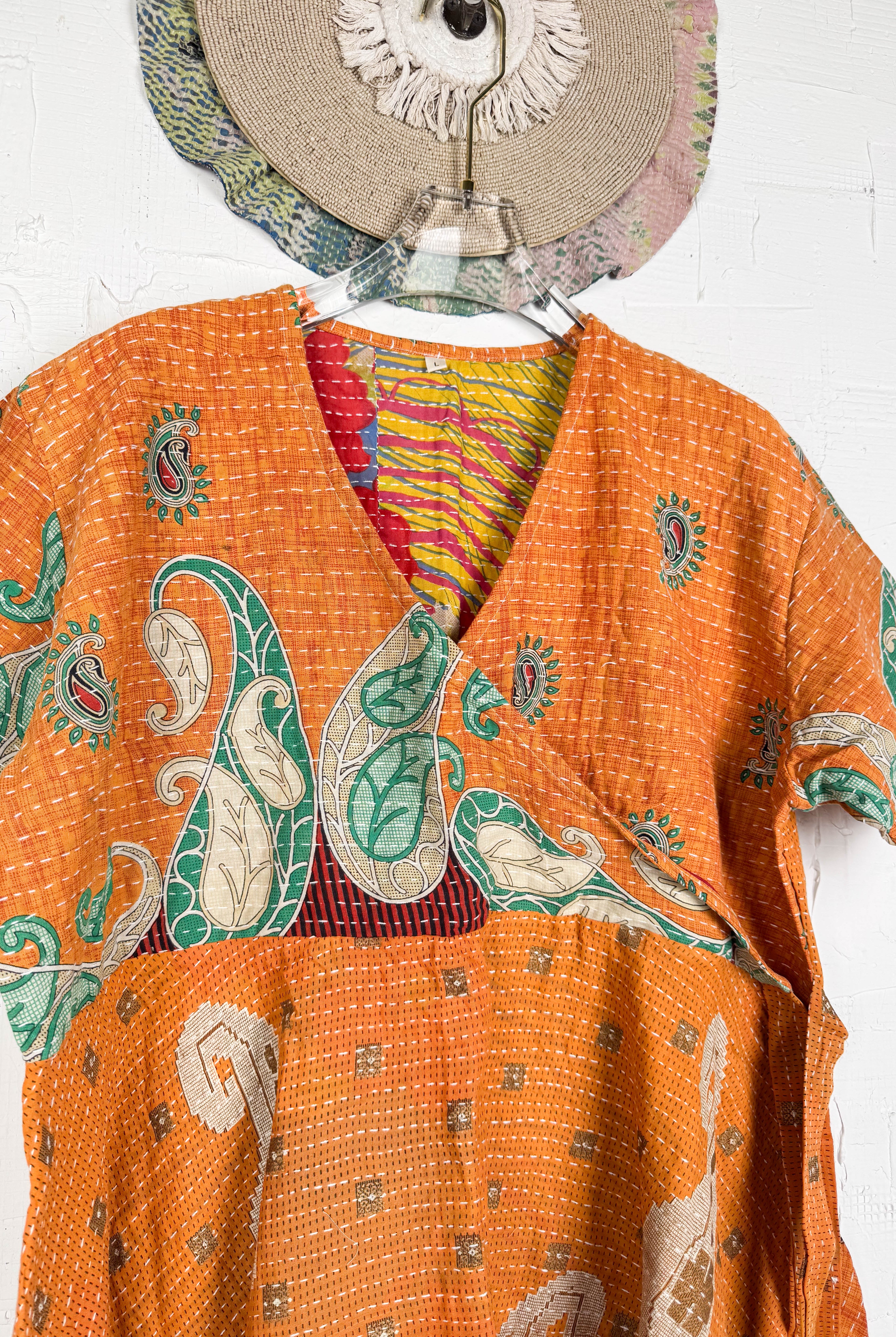 Wrap Kantha dress - Love Protect Sustain