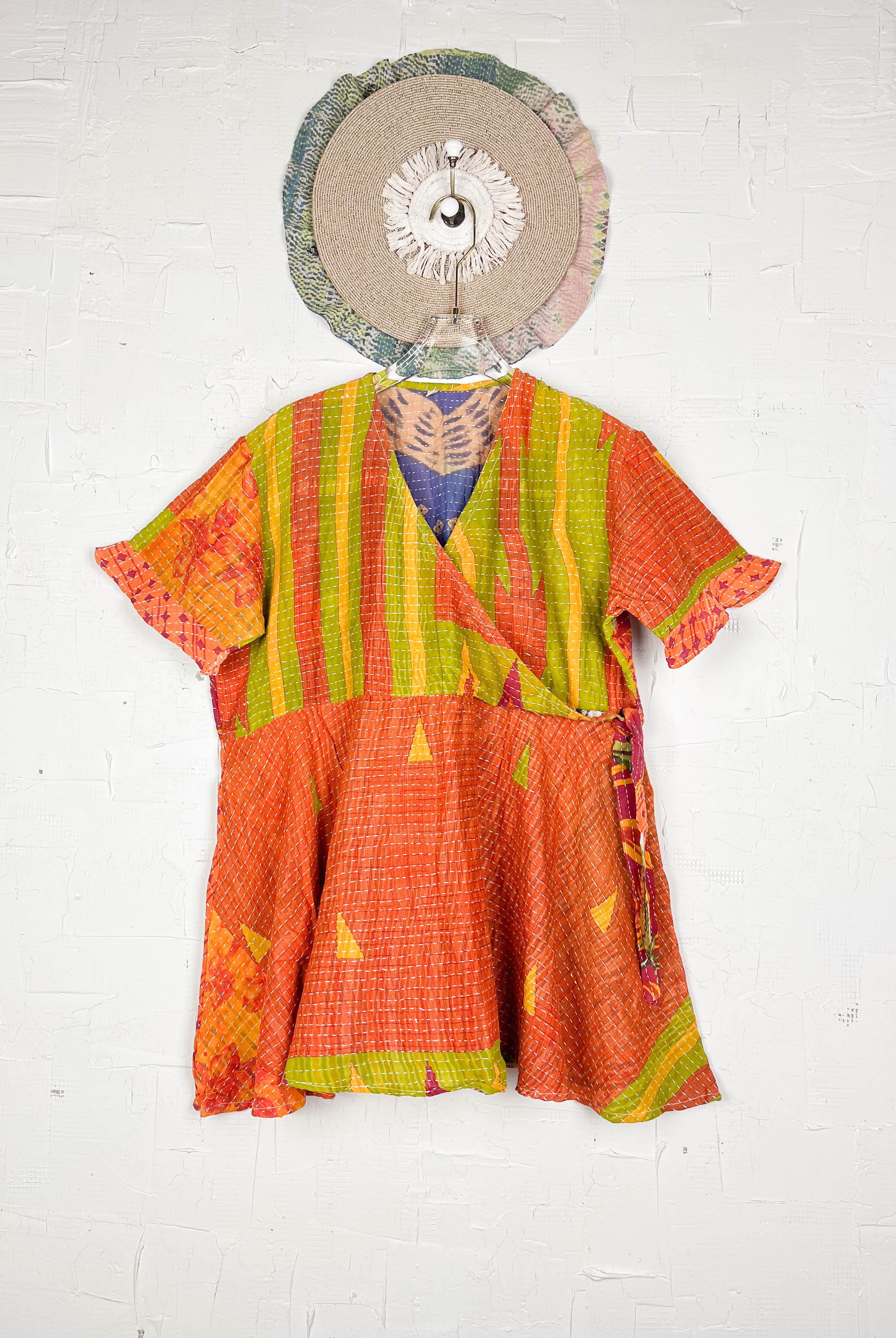 Wrap Kantha dress - Love Protect Sustain