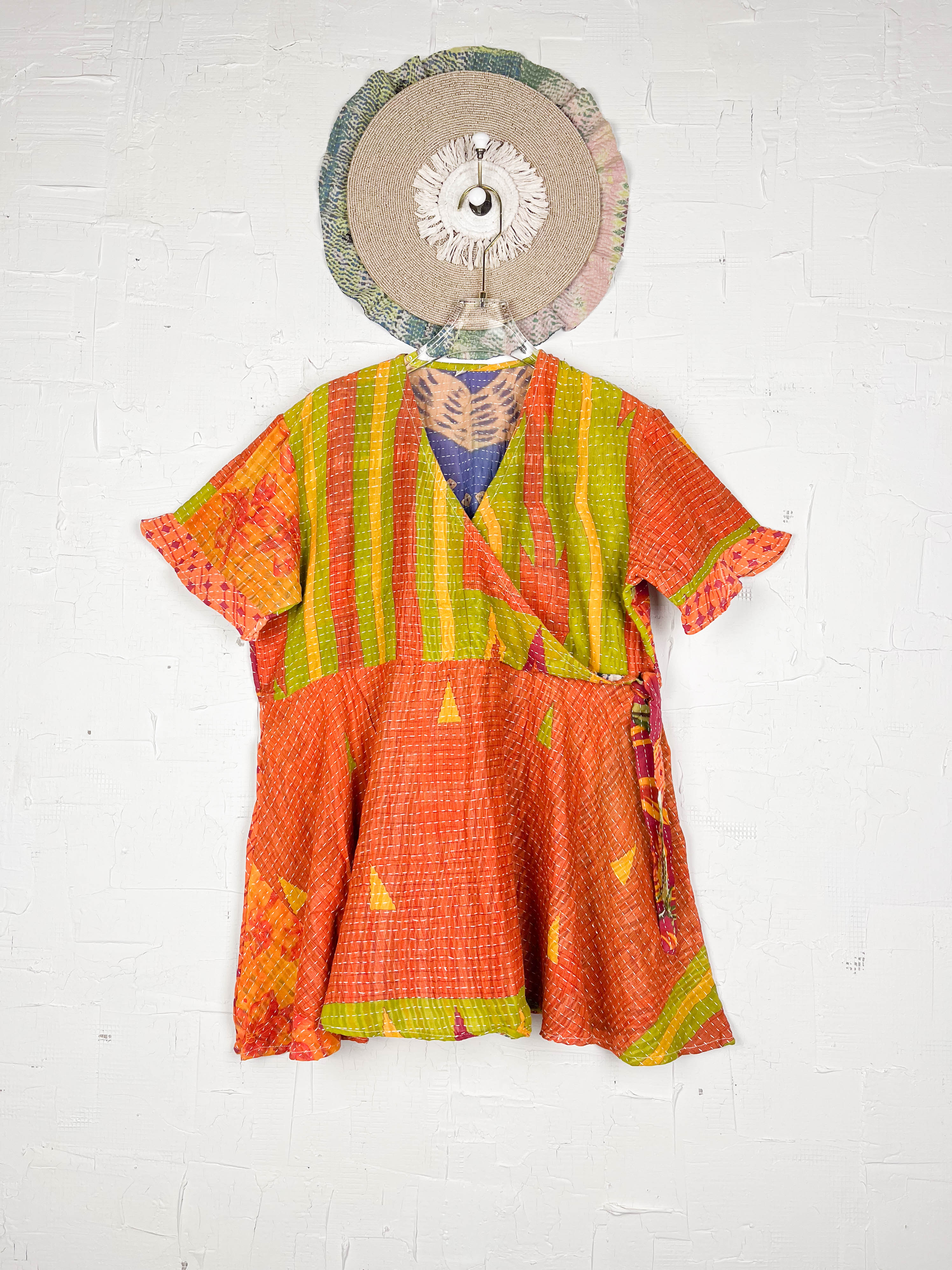 Wrap Kantha dress - Love Protect Sustain