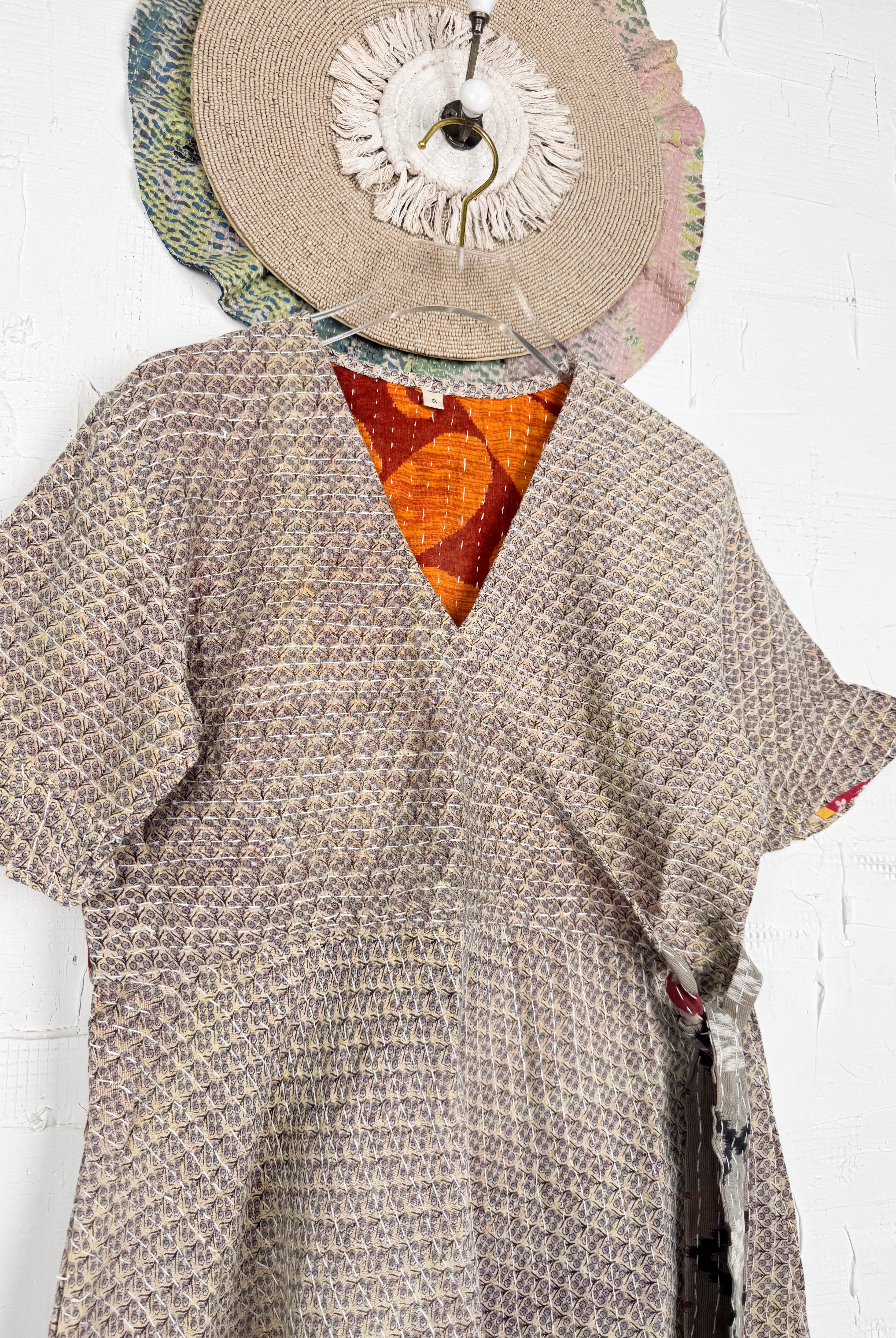 Wrap Kantha dress - Love Protect Sustain