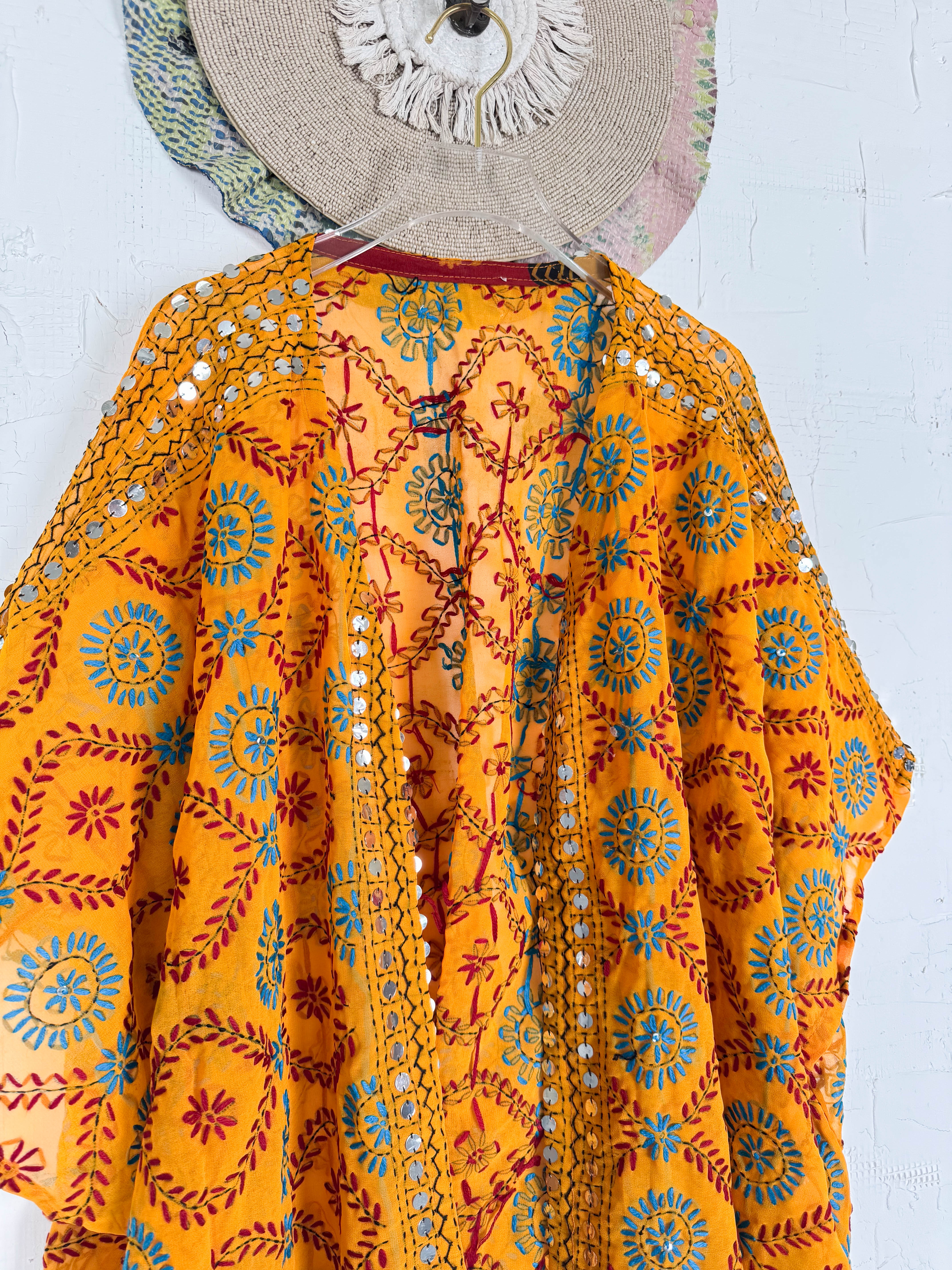 Yellow Floral Robe - Love Protect Sustain