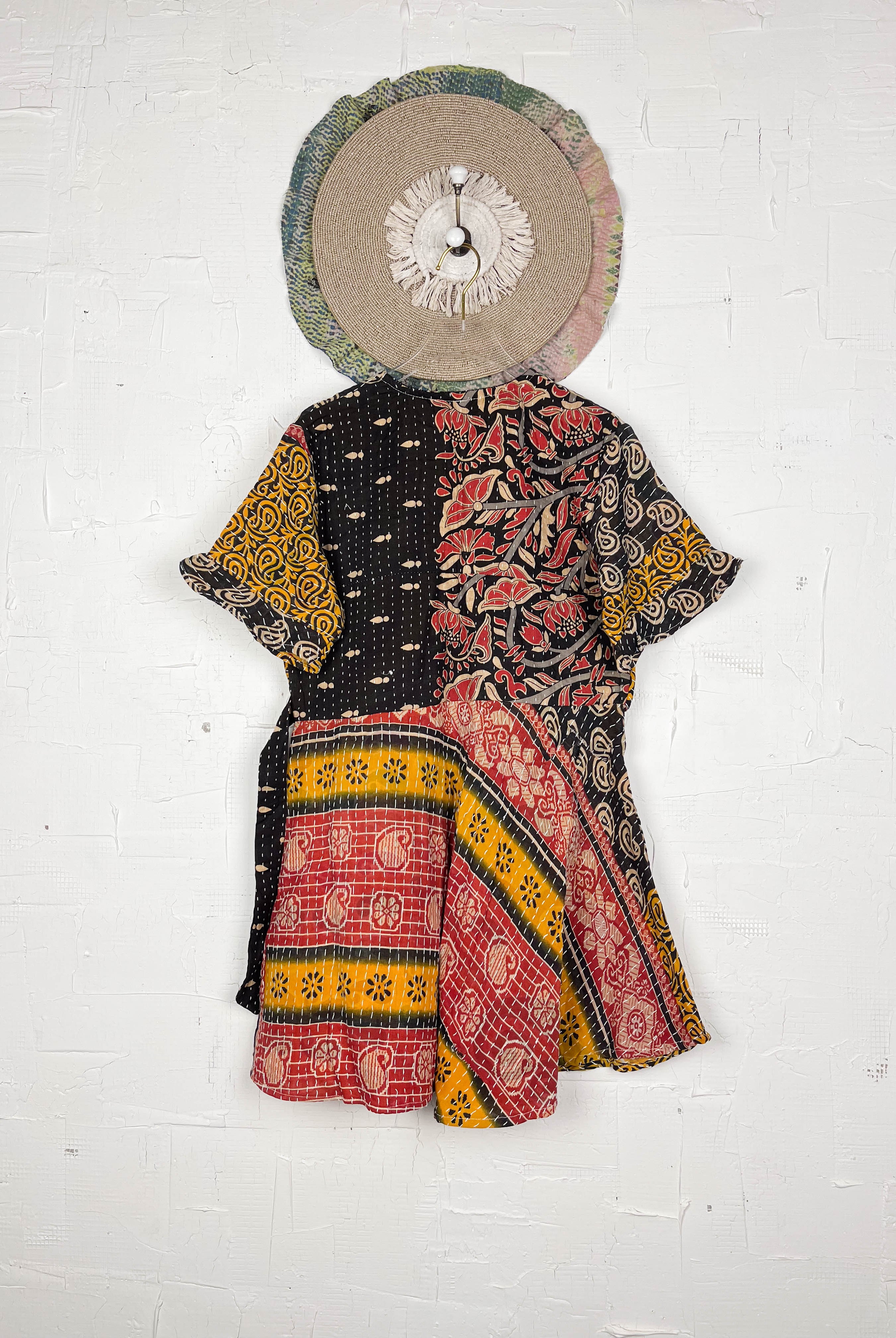 Yellow Kantha Dress - Love Protect Sustain