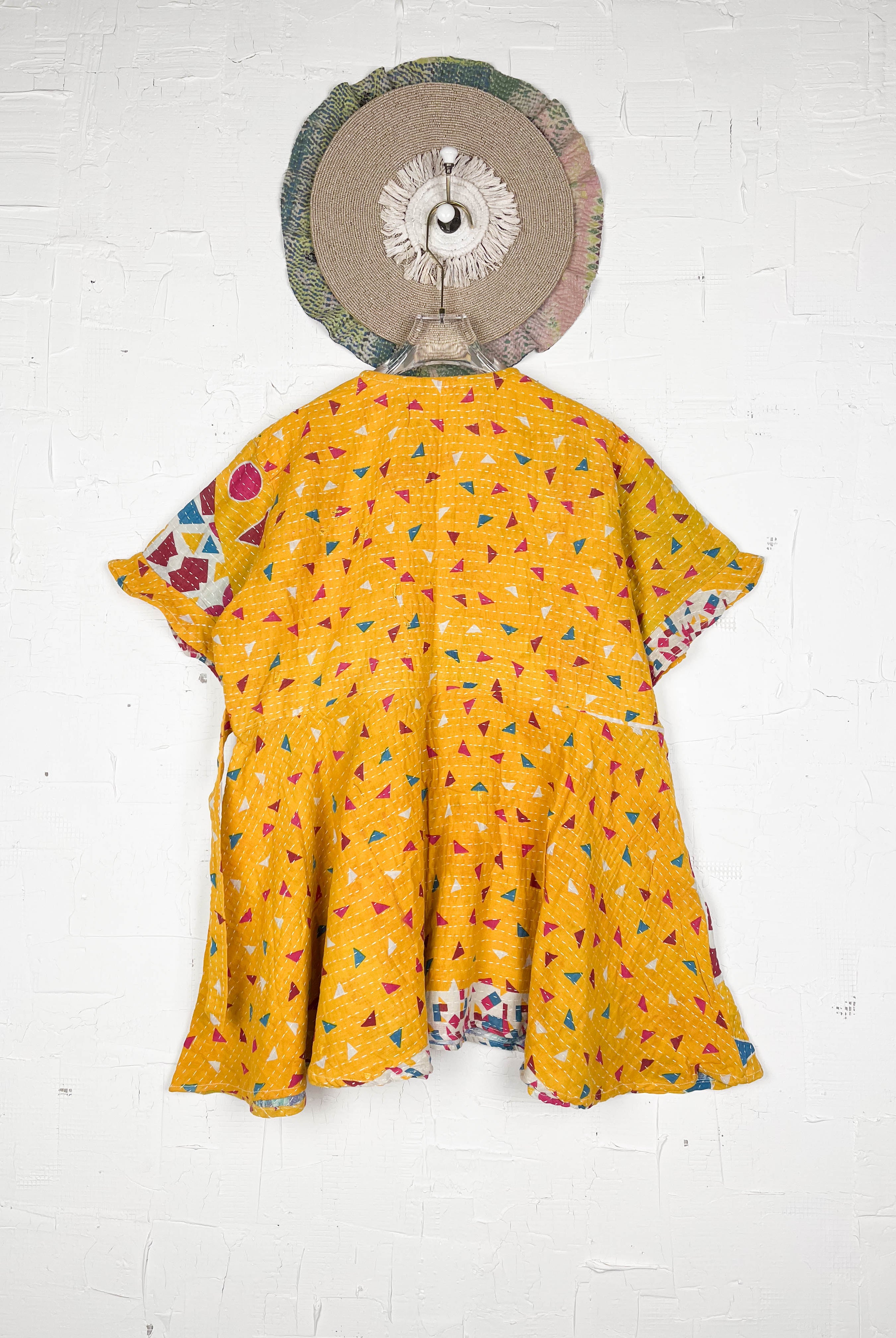 Yellow Kantha Dress - Love Protect Sustain