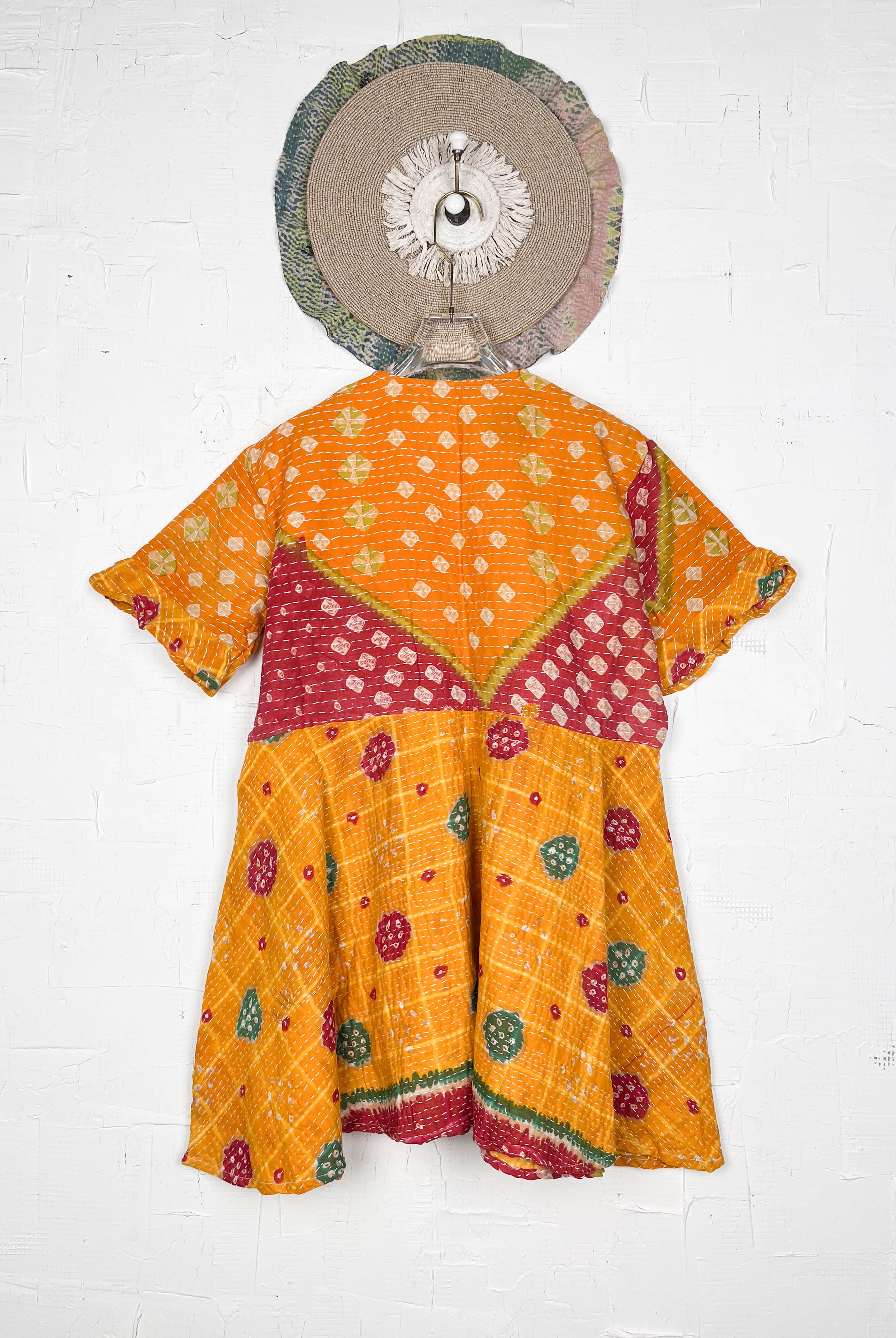 Yellow Kantha Dress - Love Protect Sustain