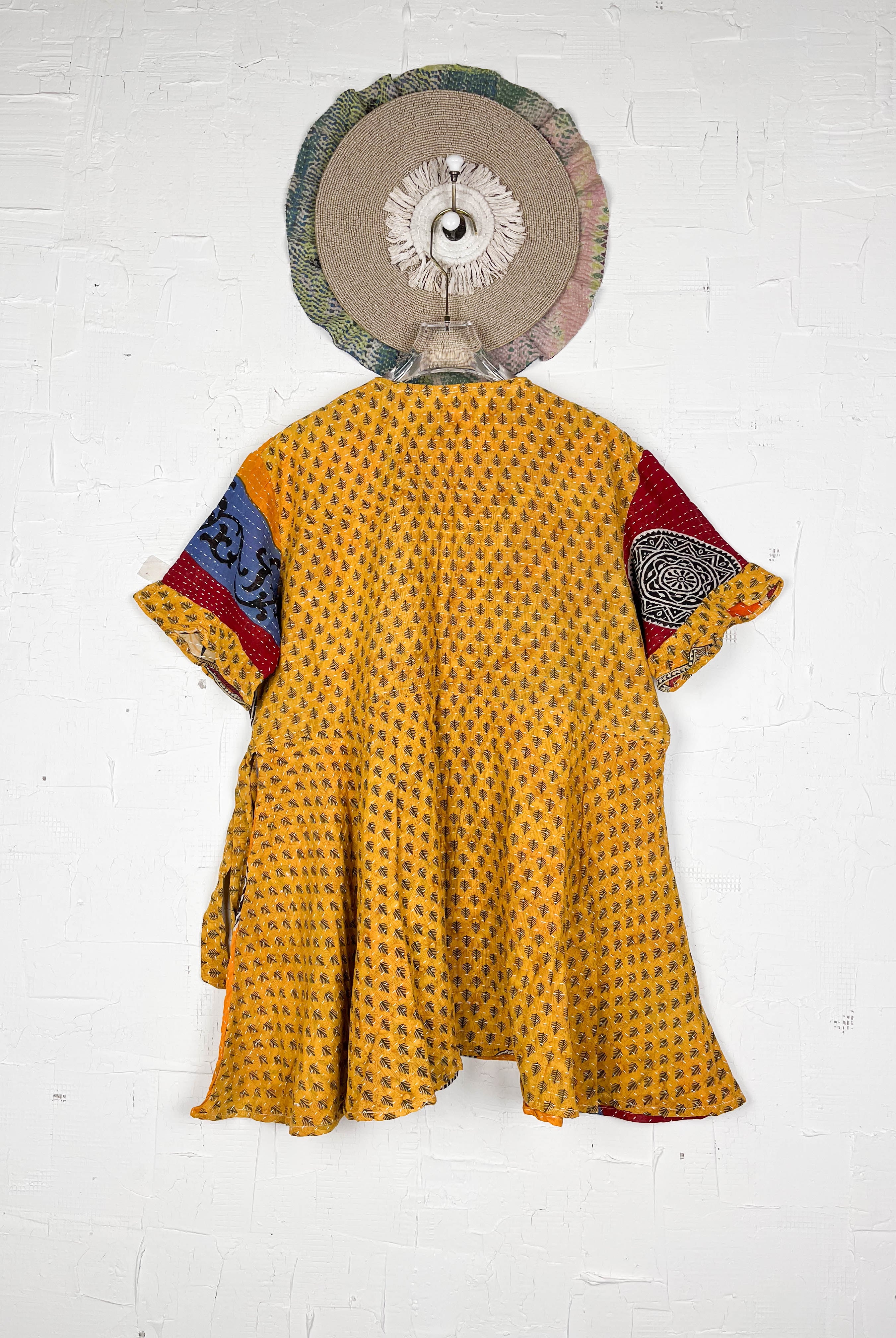 Yellow Kantha Dress - Love Protect Sustain
