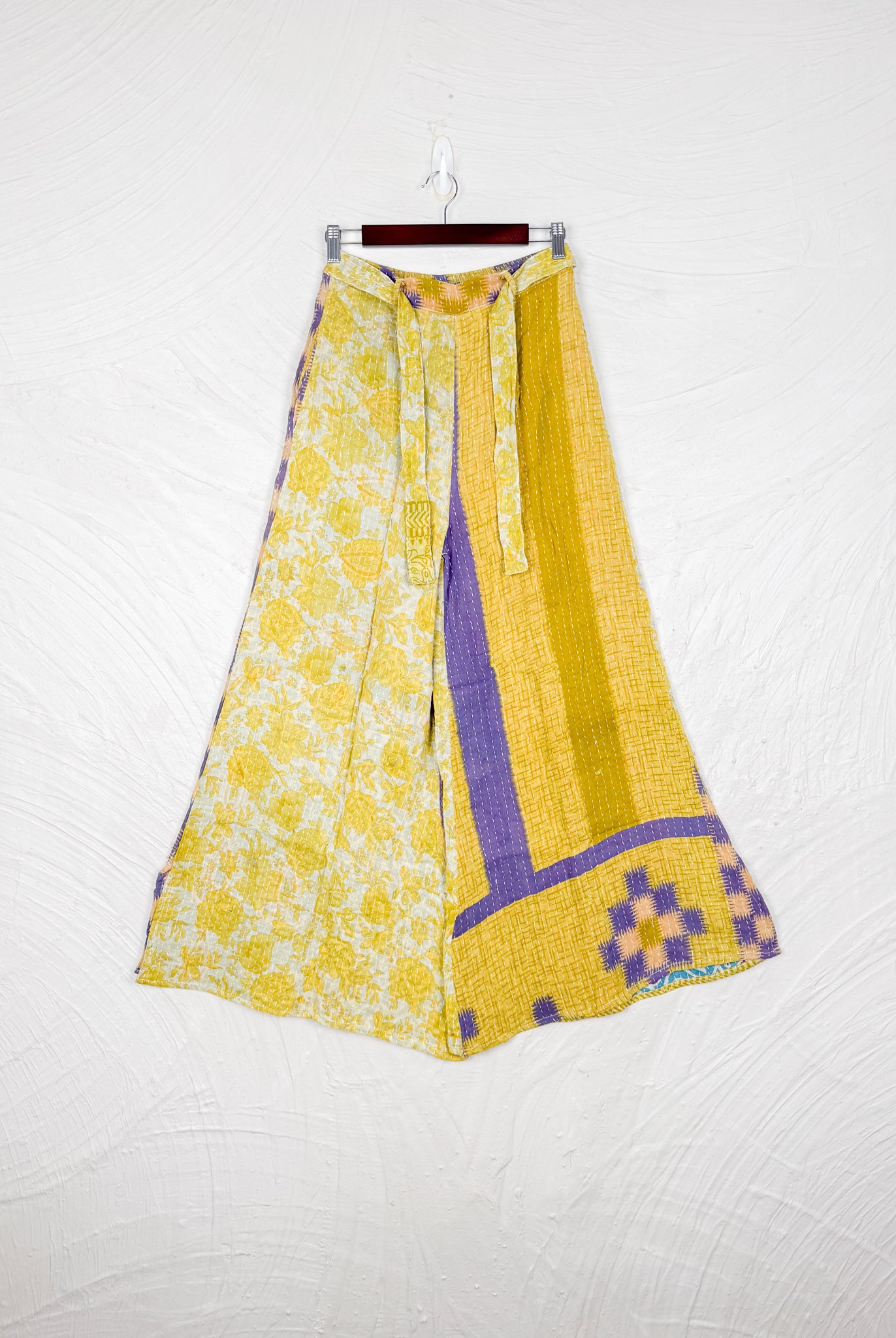 Yellow Kantha Pants - Love Protect Sustain