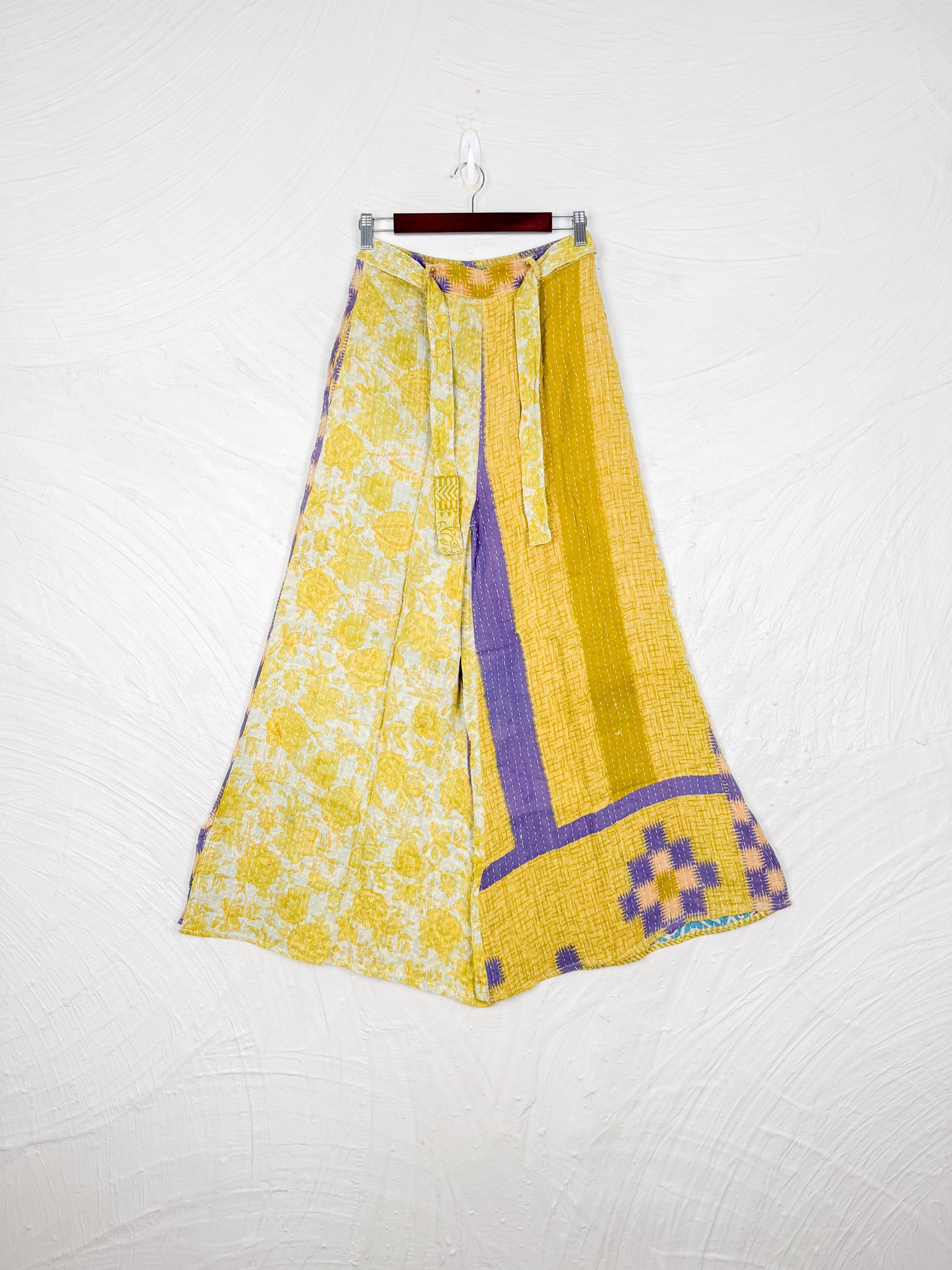 Yellow Kantha Pants - Love Protect Sustain