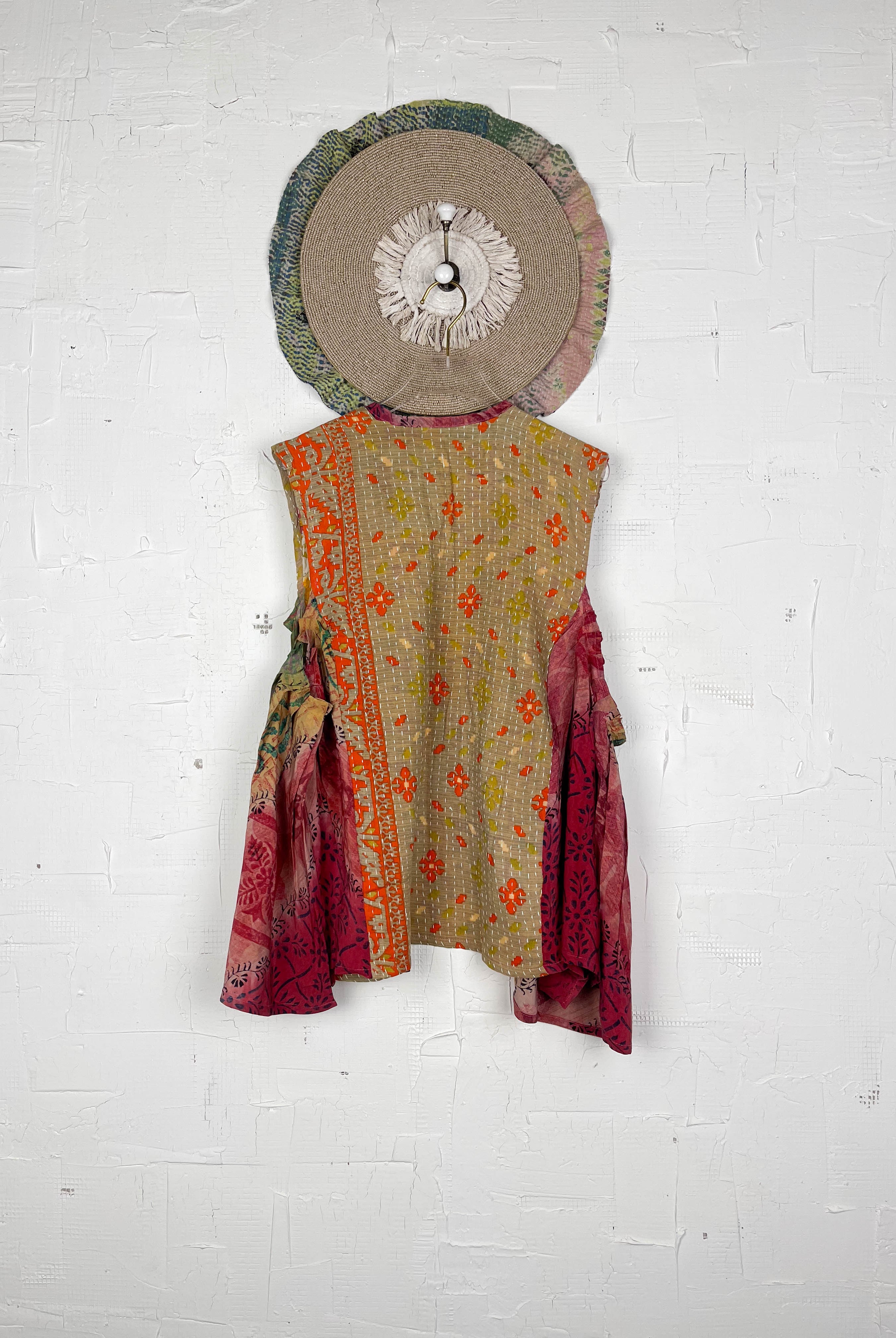 Yellow Kantha Silk Vest - Love Protect Sustain