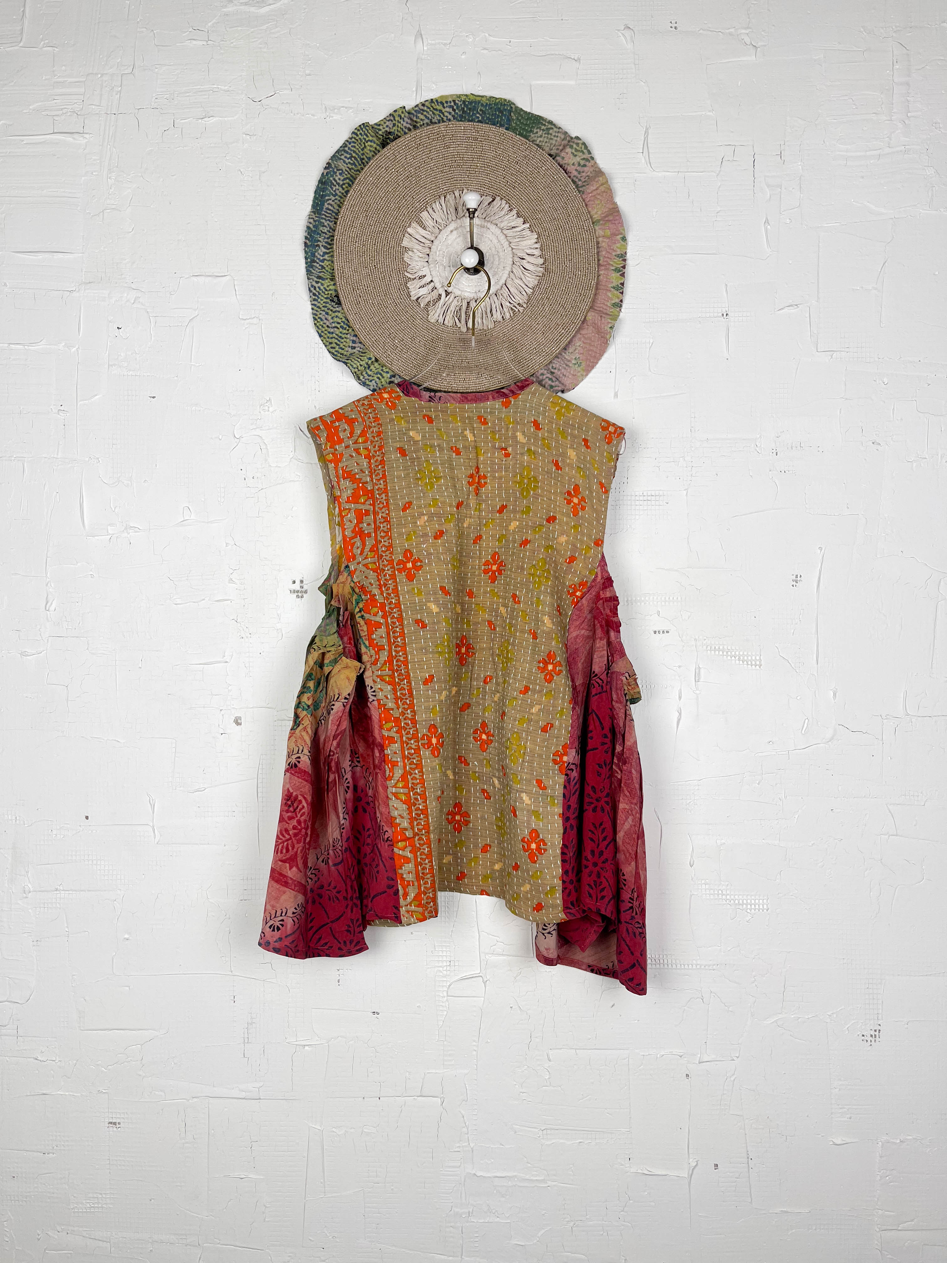 Yellow Kantha Silk Vest - Love Protect Sustain