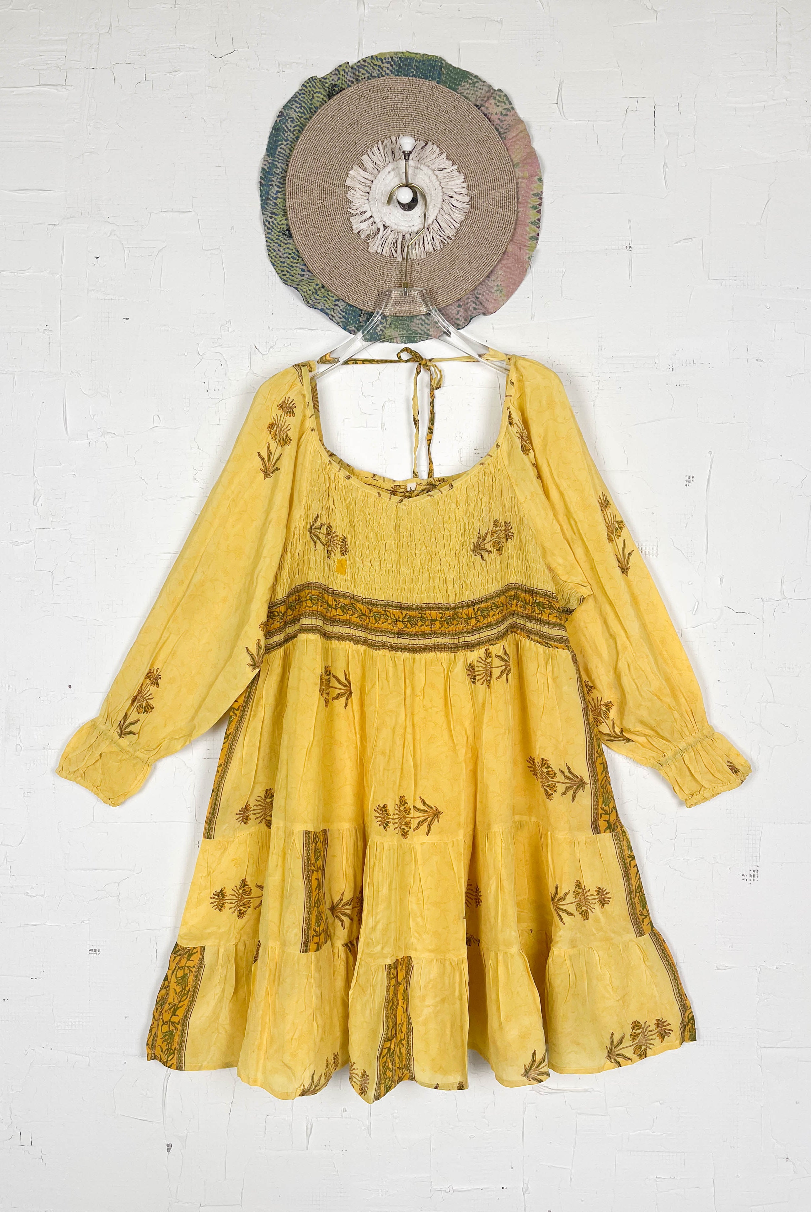 Yellow Silk Dress - Love Protect Sustain