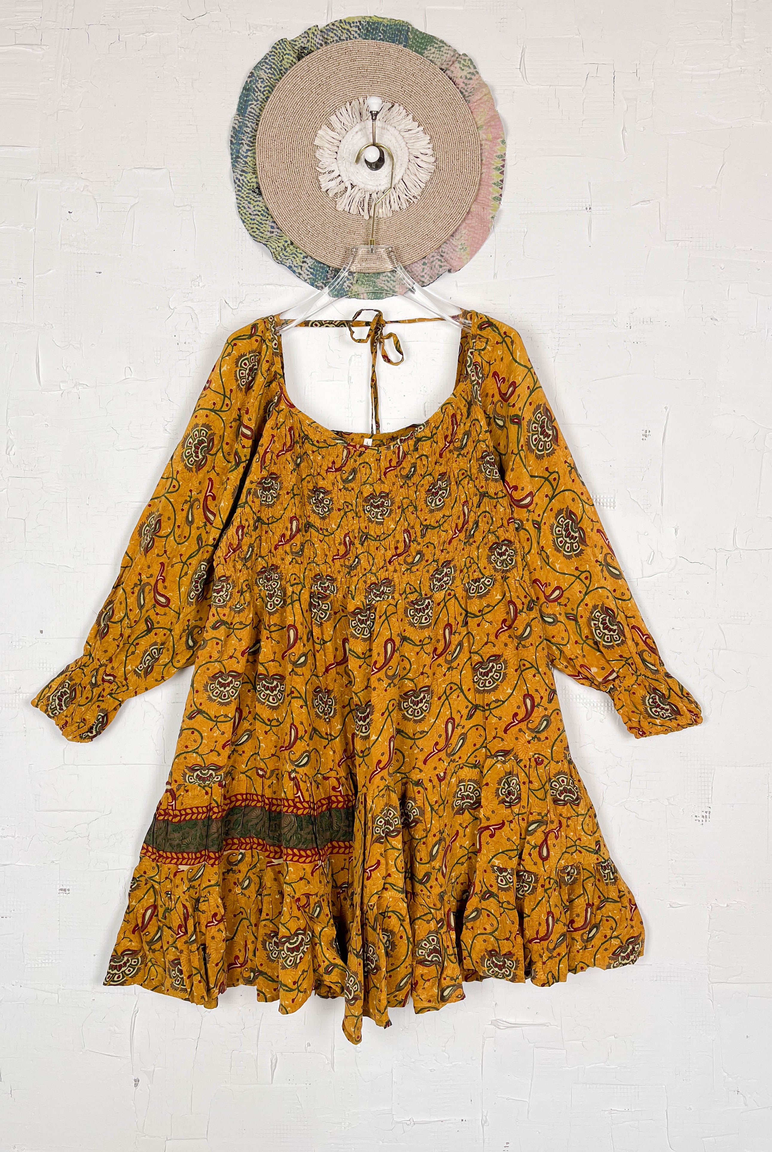 Yellow Silk Dress - Love Protect Sustain