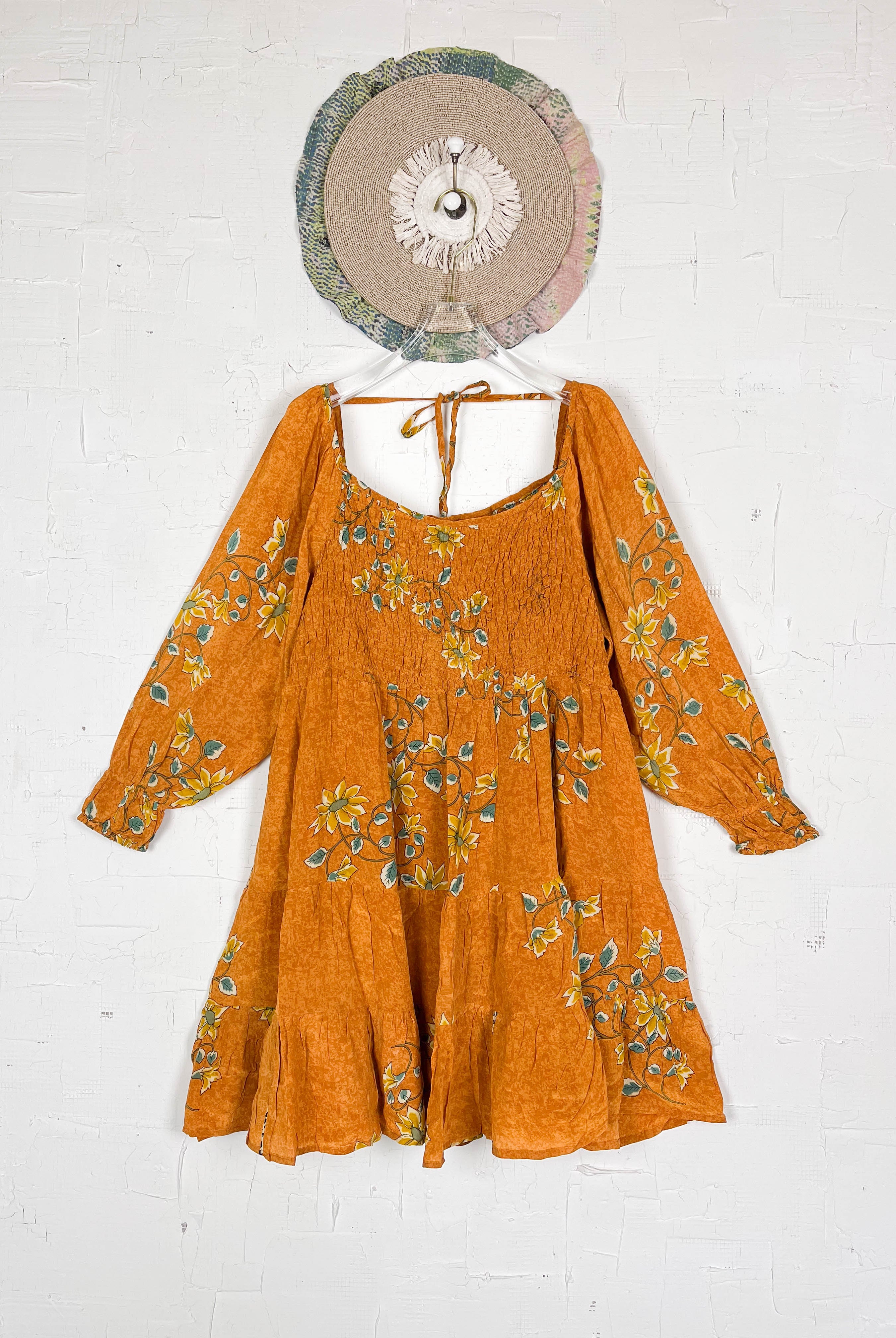 Yellow Silk Dress - Love Protect Sustain