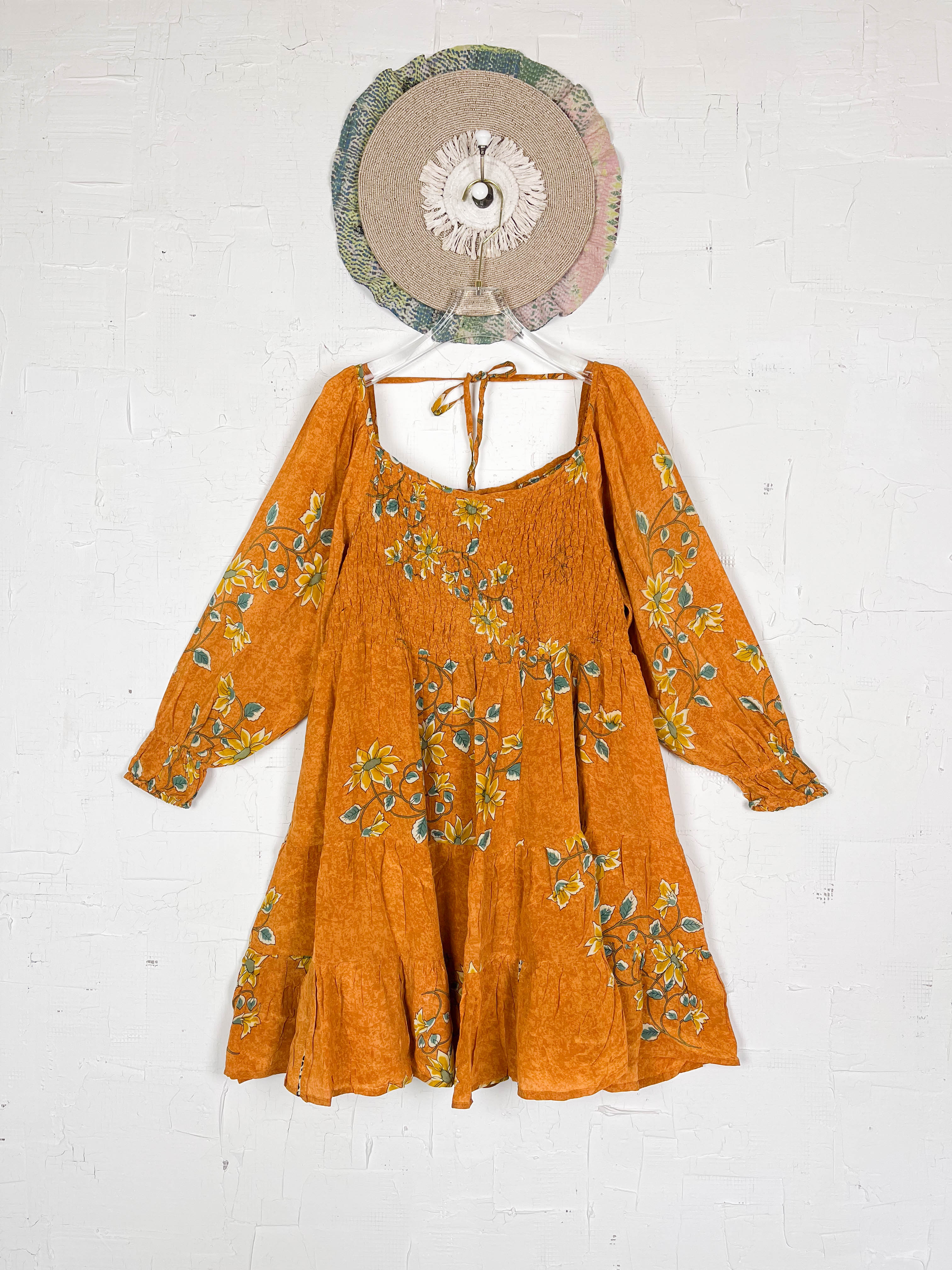 Yellow Silk Dress - Love Protect Sustain