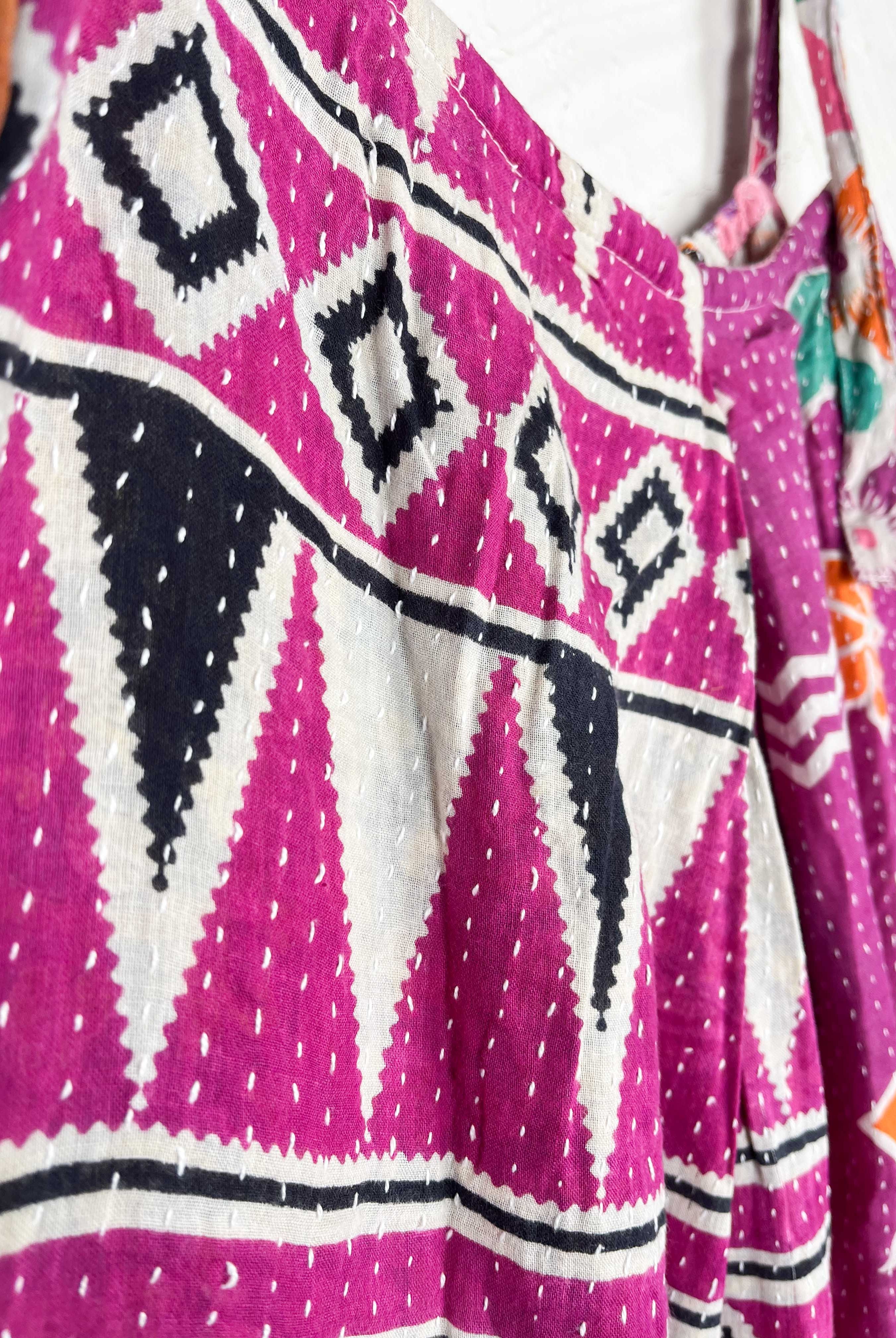 abstract print kantha jumpsuit - Love Protect Sustain