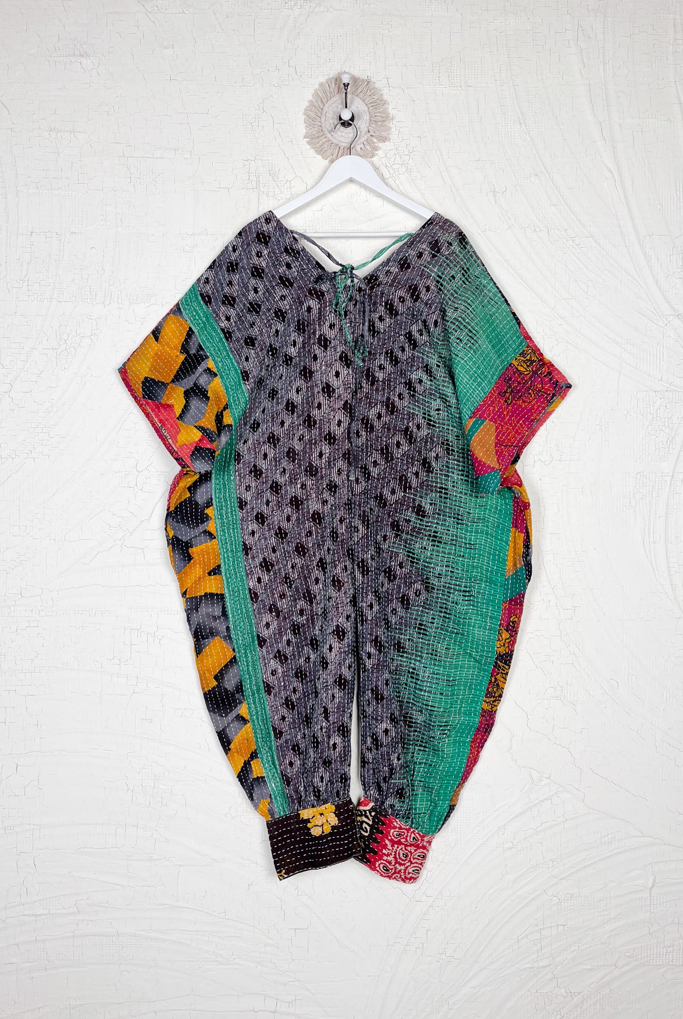 bLACK kANTHA jUMPER hANDMADE - Love Protect Sustain