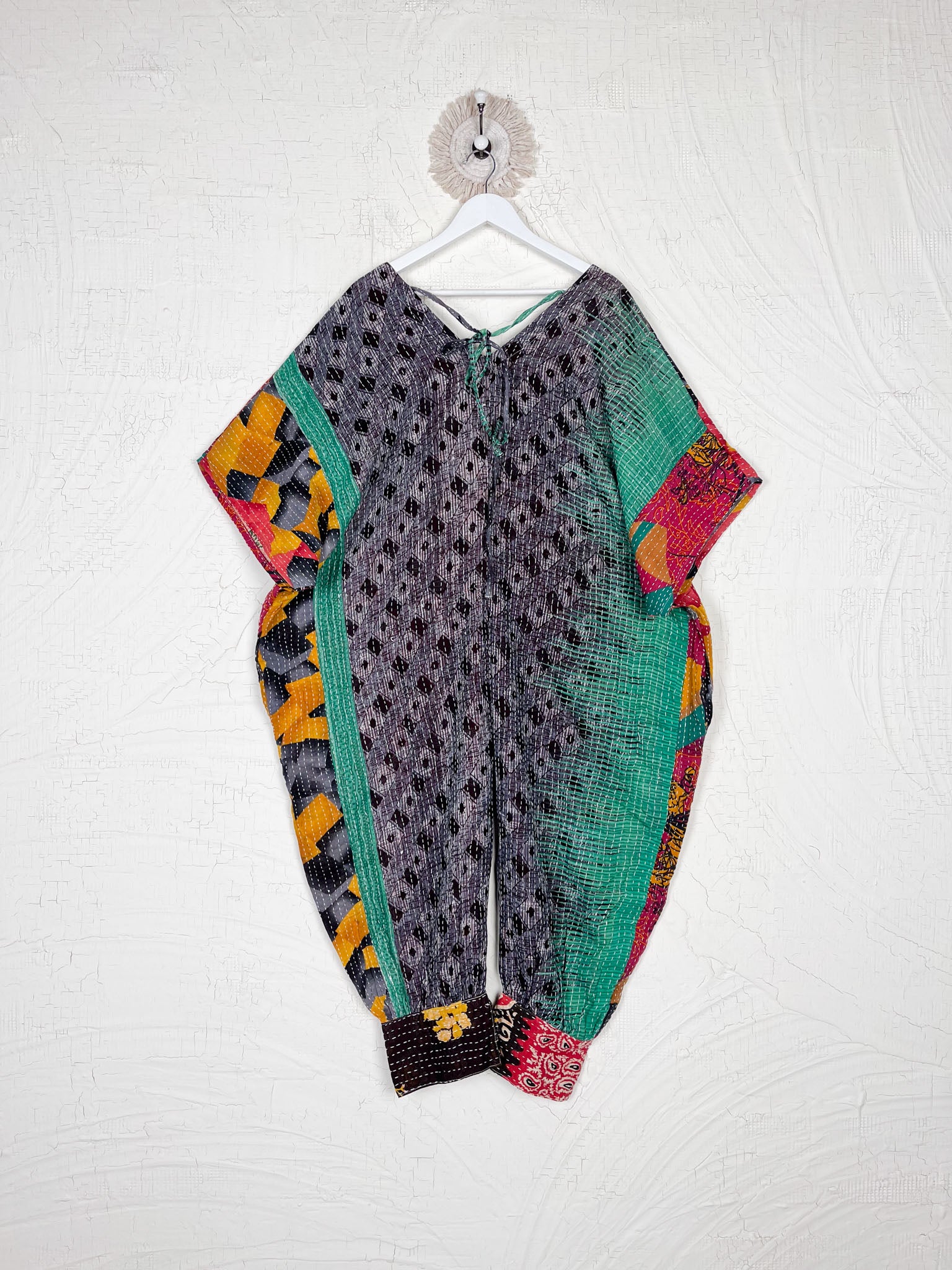 bLACK kANTHA jUMPER hANDMADE - Love Protect Sustain