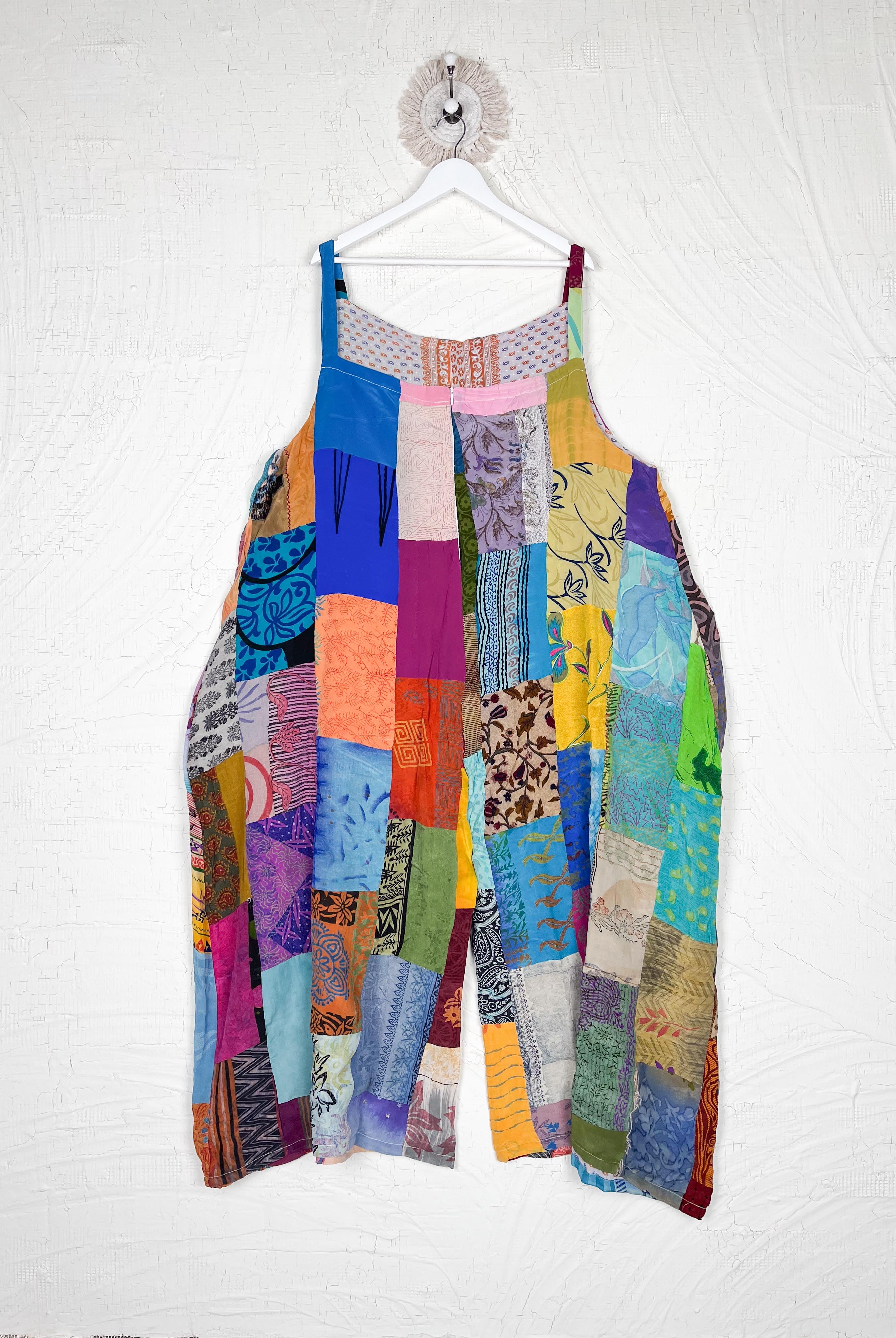 baggy boho patchwork dungarees - Love Protect Sustain