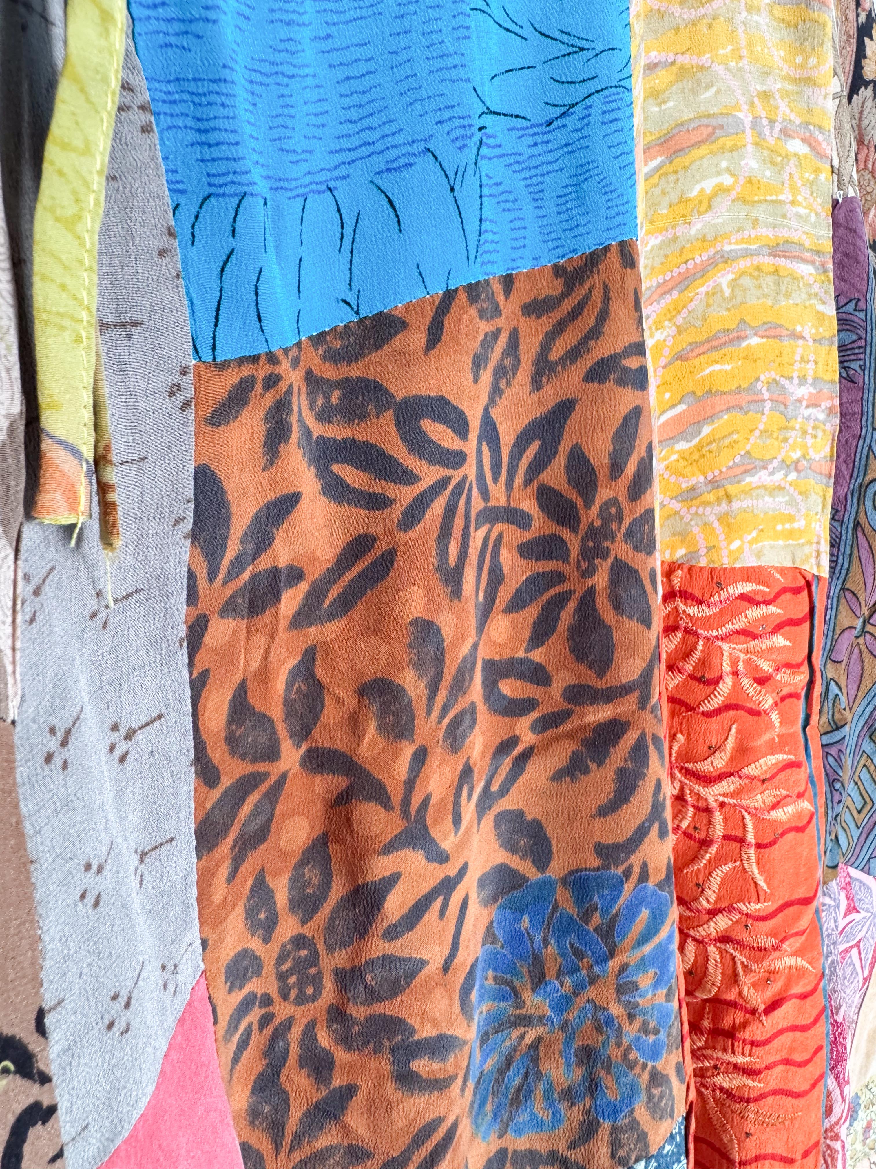 baggy boho patchwork dungarees - Love Protect Sustain