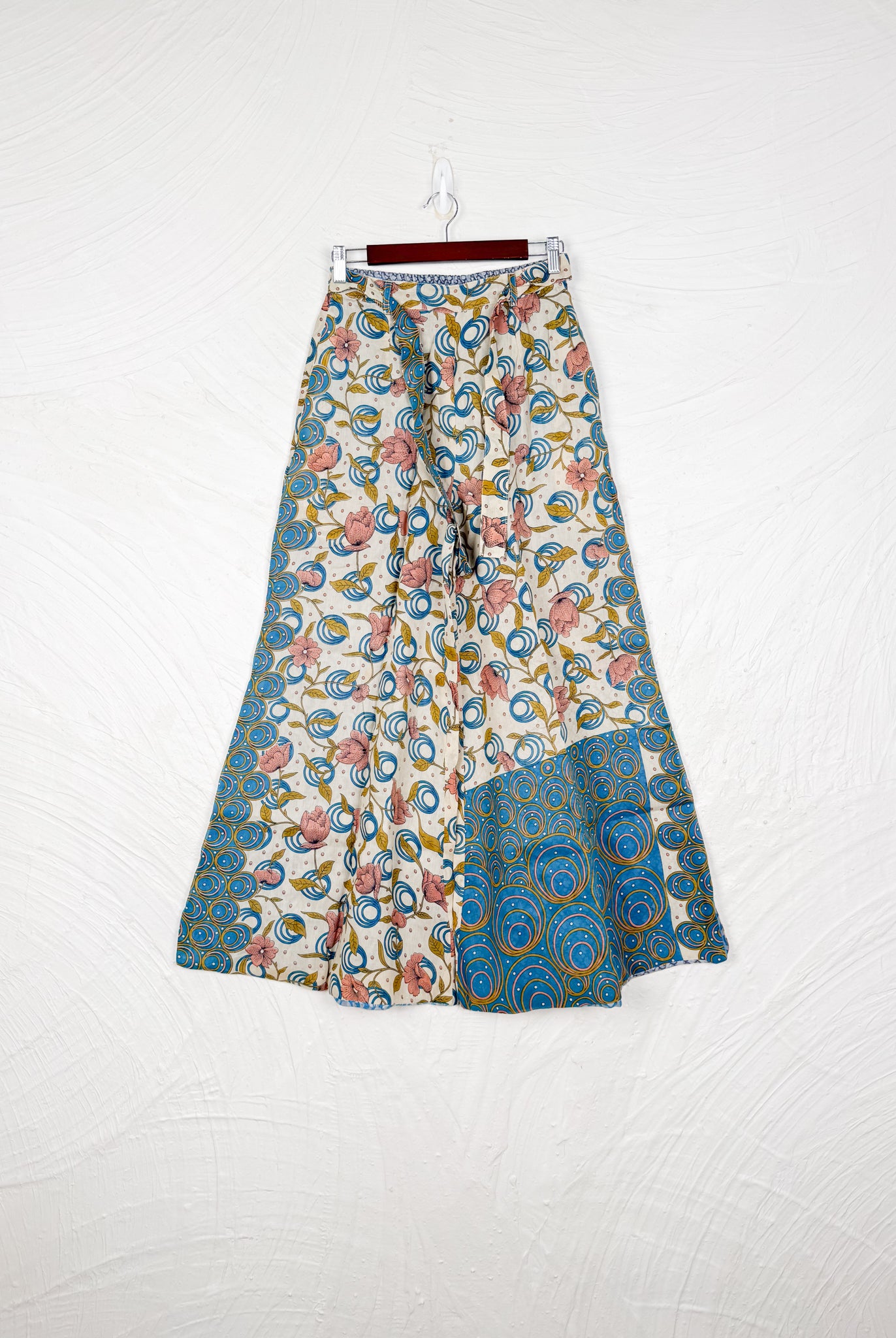 biege blue pants - Love Protect Sustain