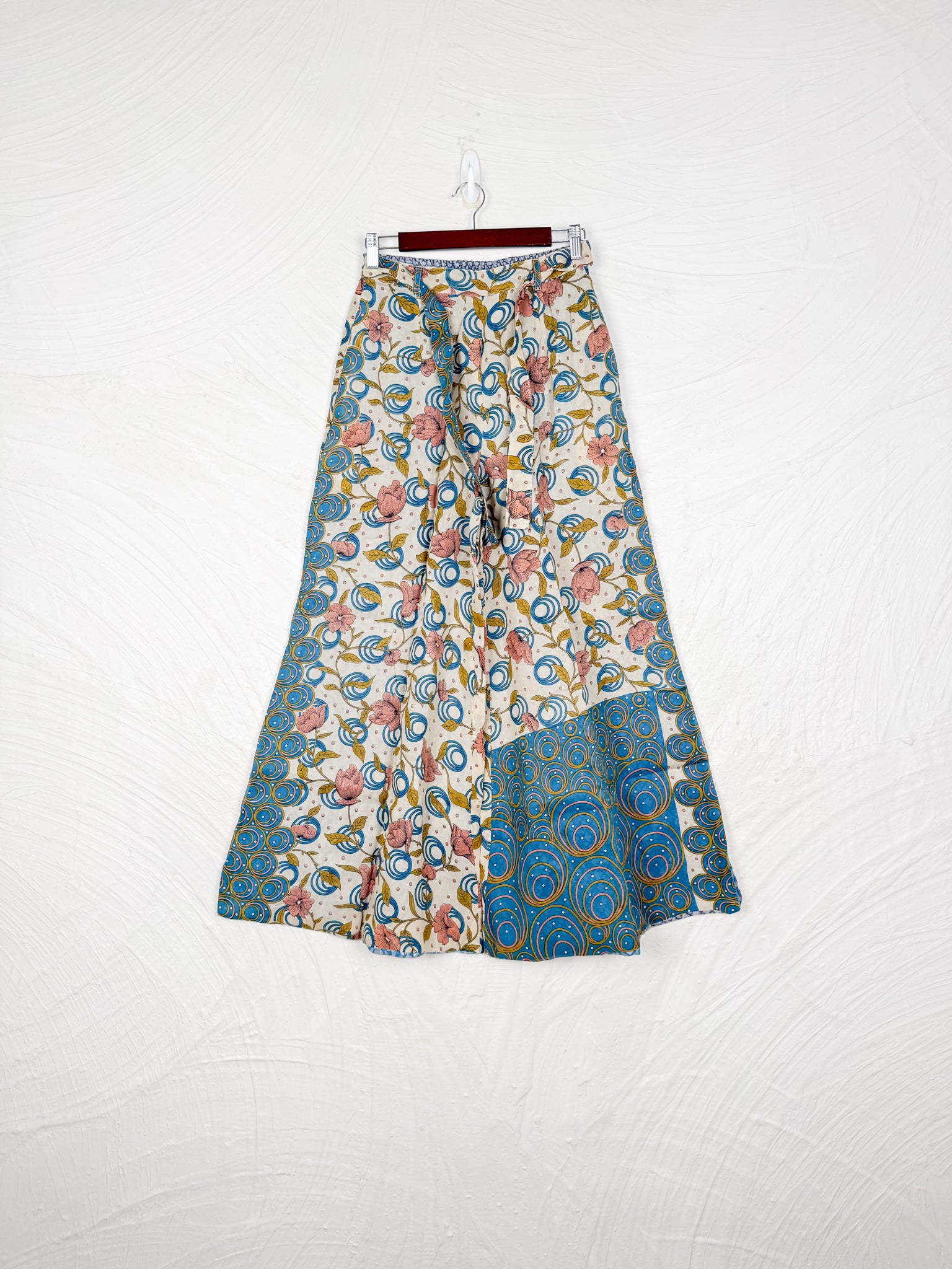 biege blue pants - Love Protect Sustain