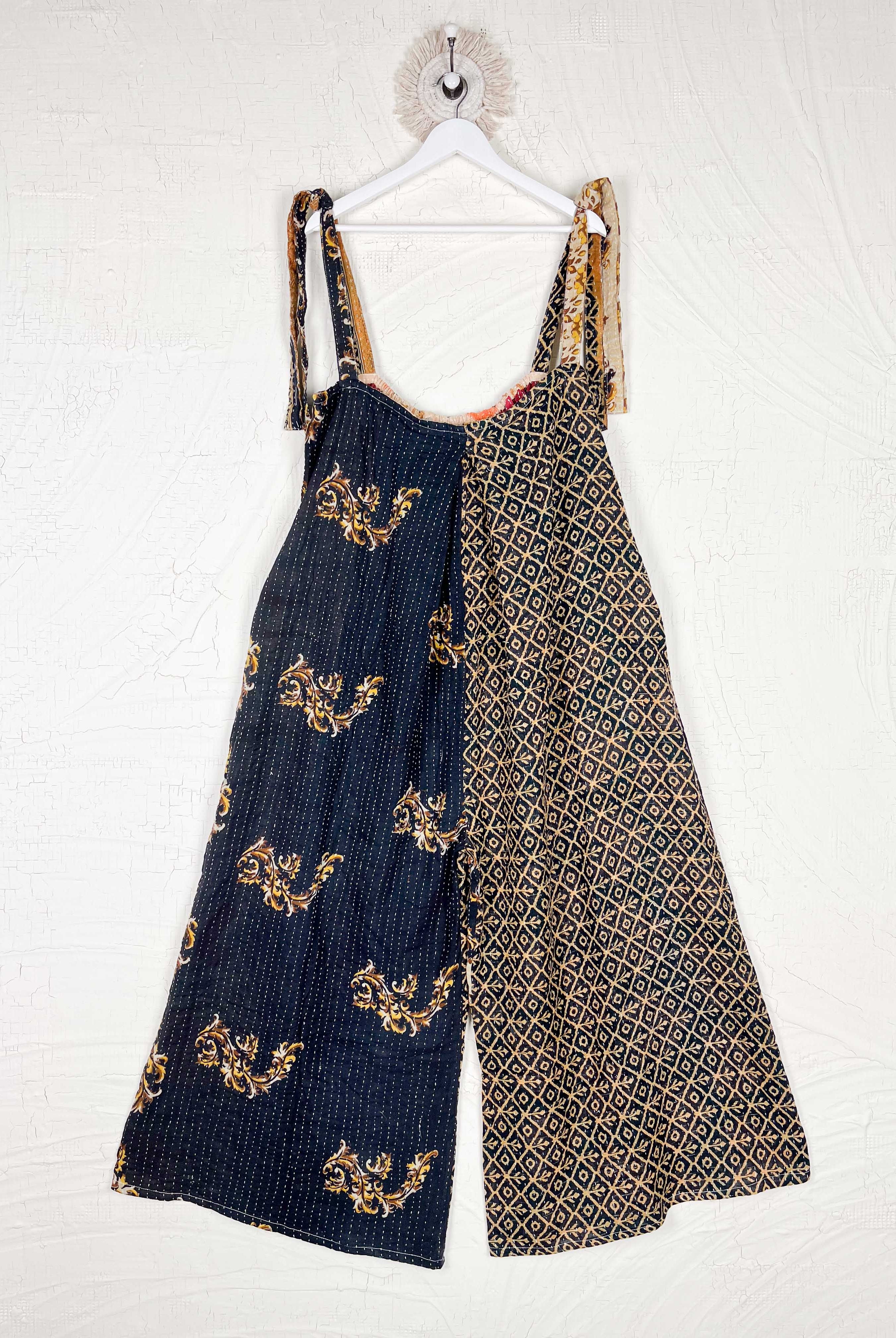 black kantha Jumpsuit - Love Protect Sustain
