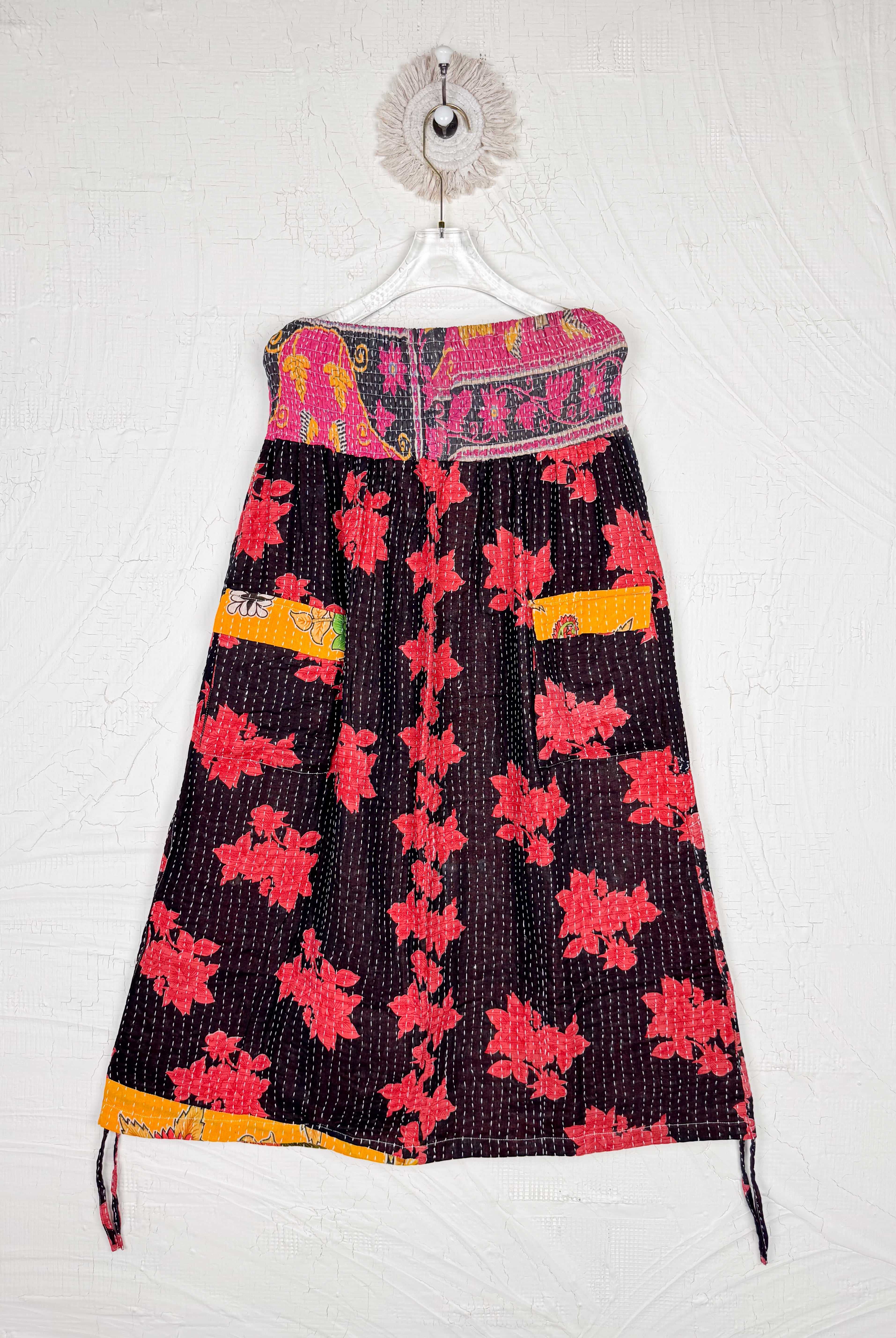 black kantha skirt - Love Protect Sustain