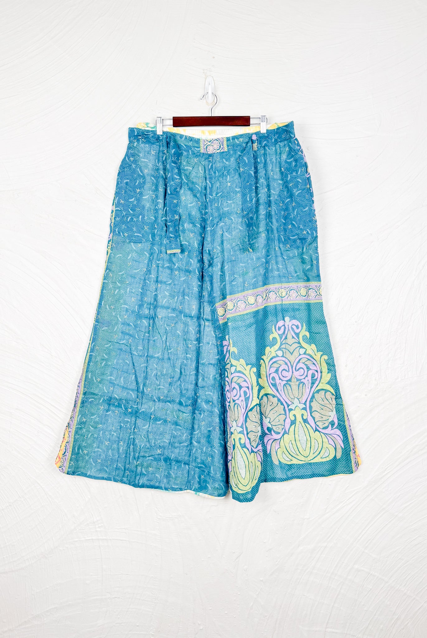 blue cotton pants - Love Protect Sustain