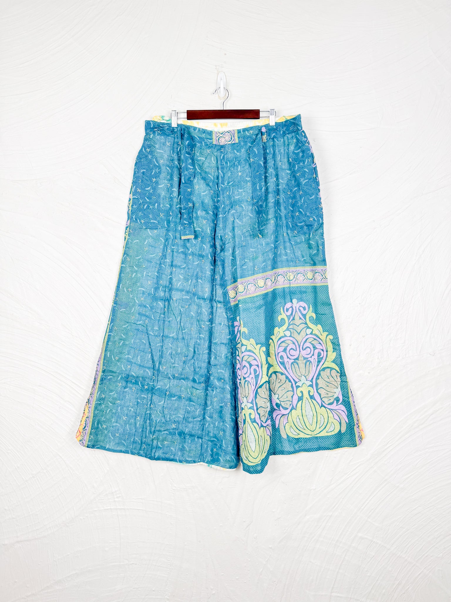 blue cotton pants - Love Protect Sustain