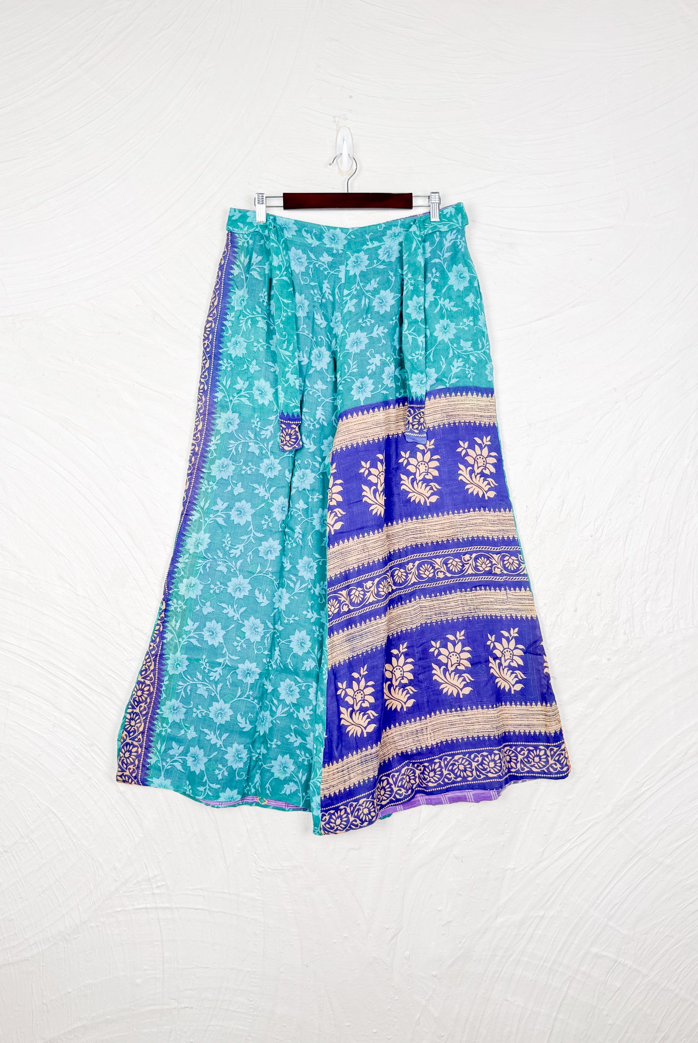 blue cotton pants - Love Protect Sustain