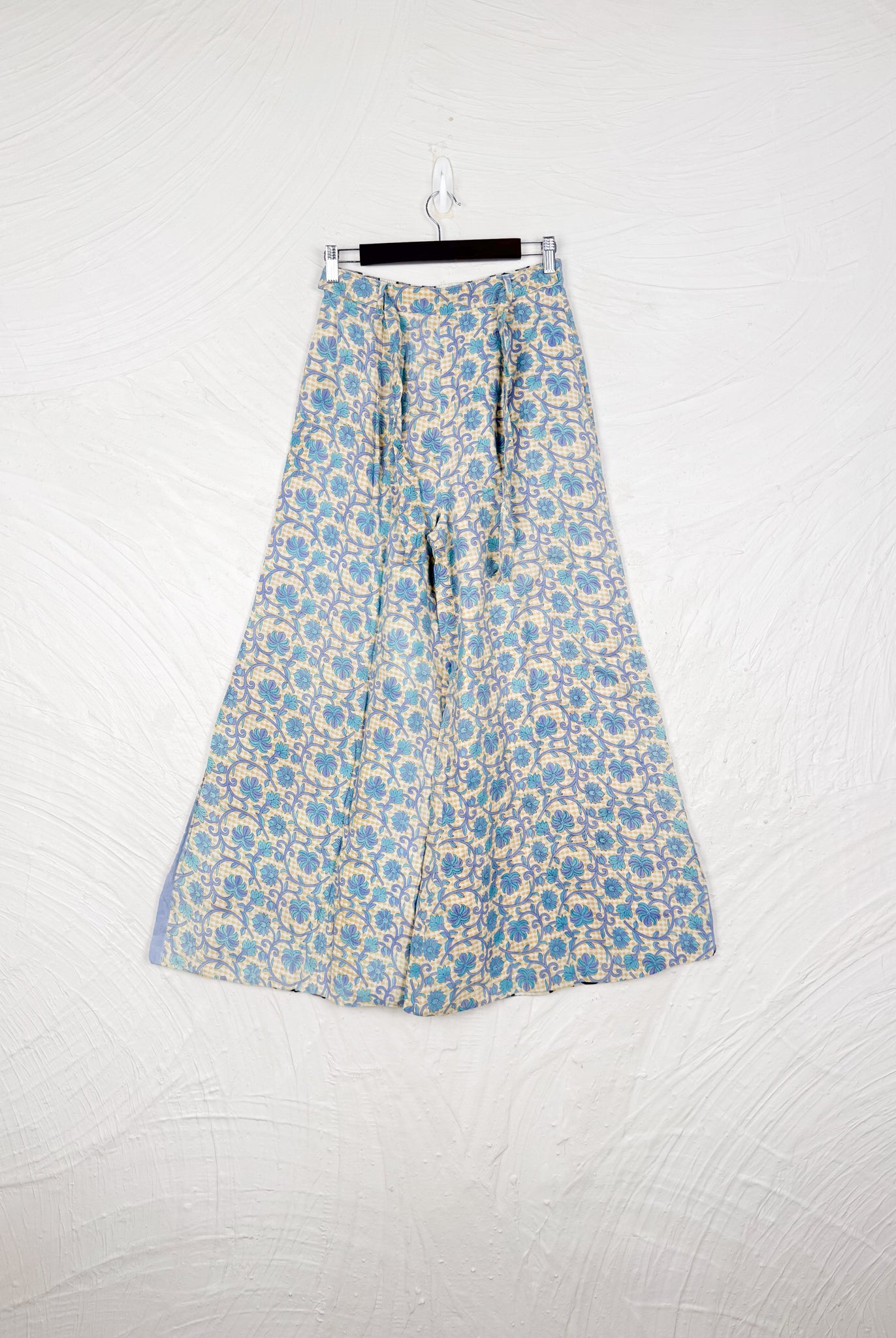 blue floral pants - Love Protect Sustain