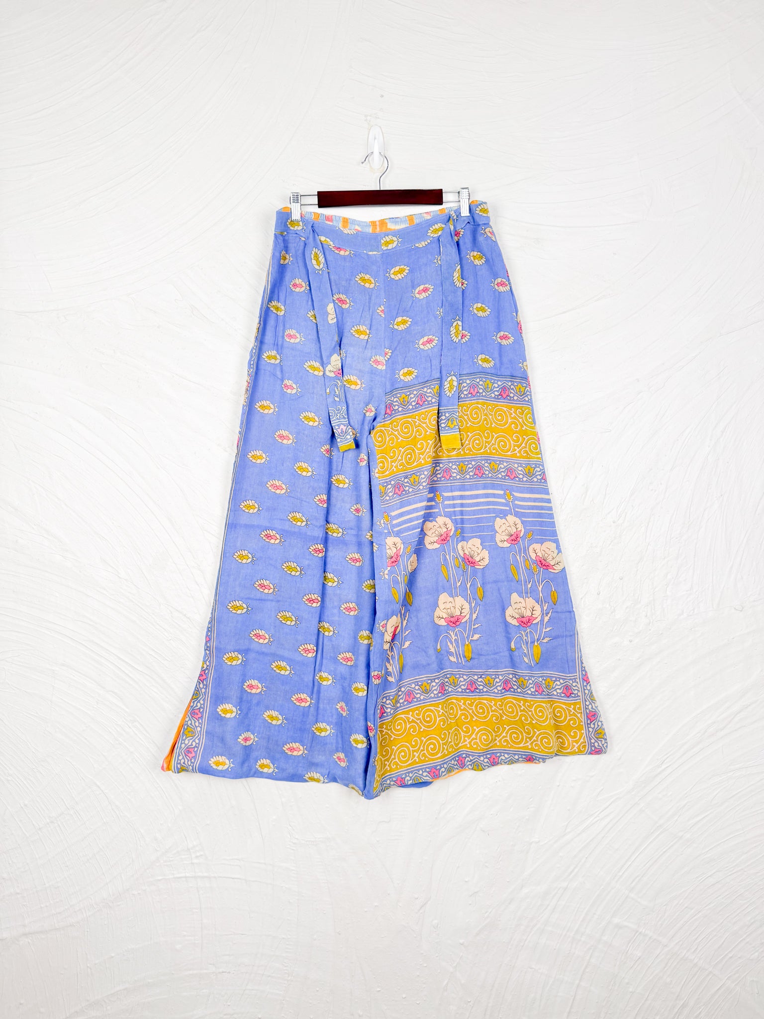 blue floral pants - Love Protect Sustain