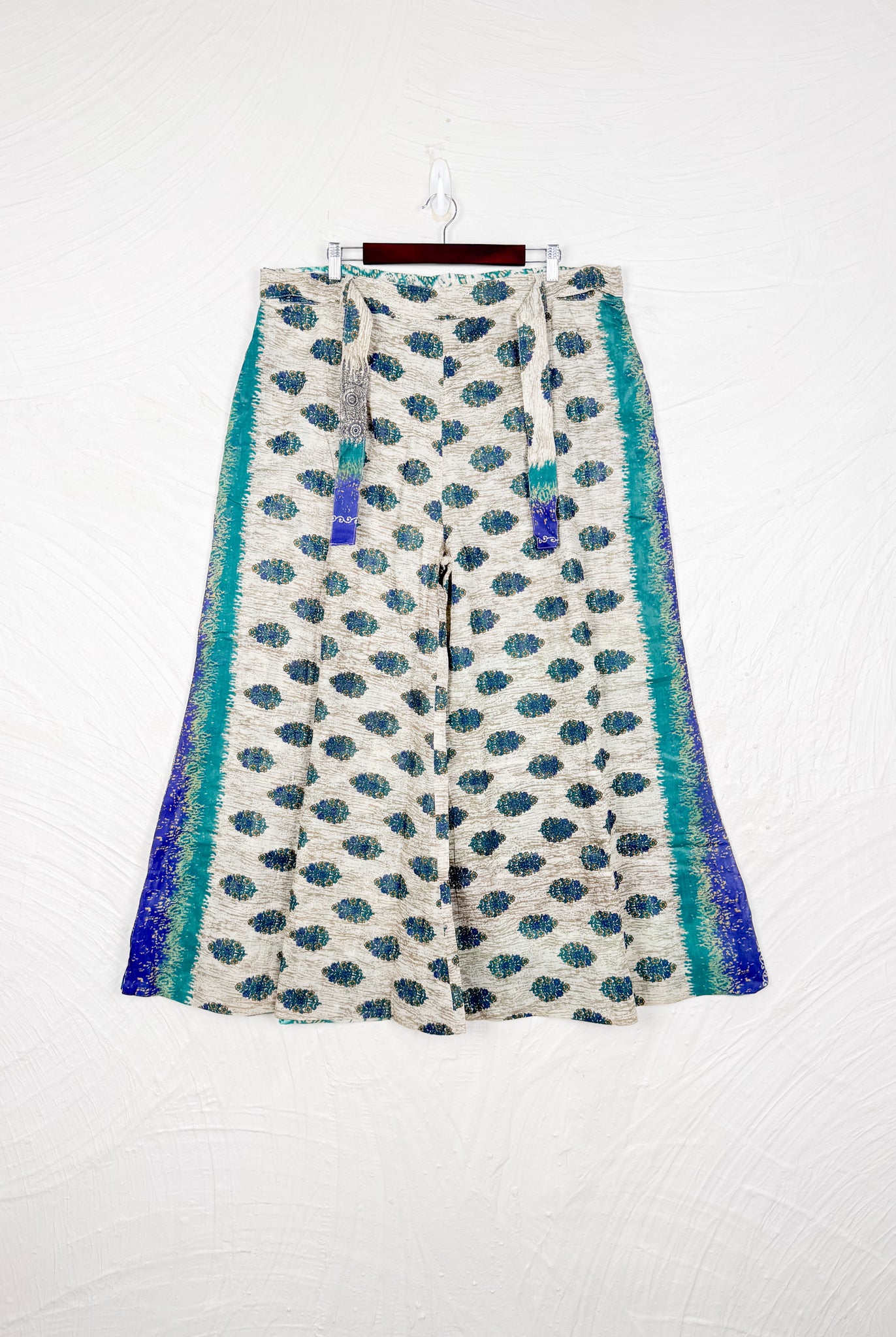 blue print pants - Love Protect Sustain