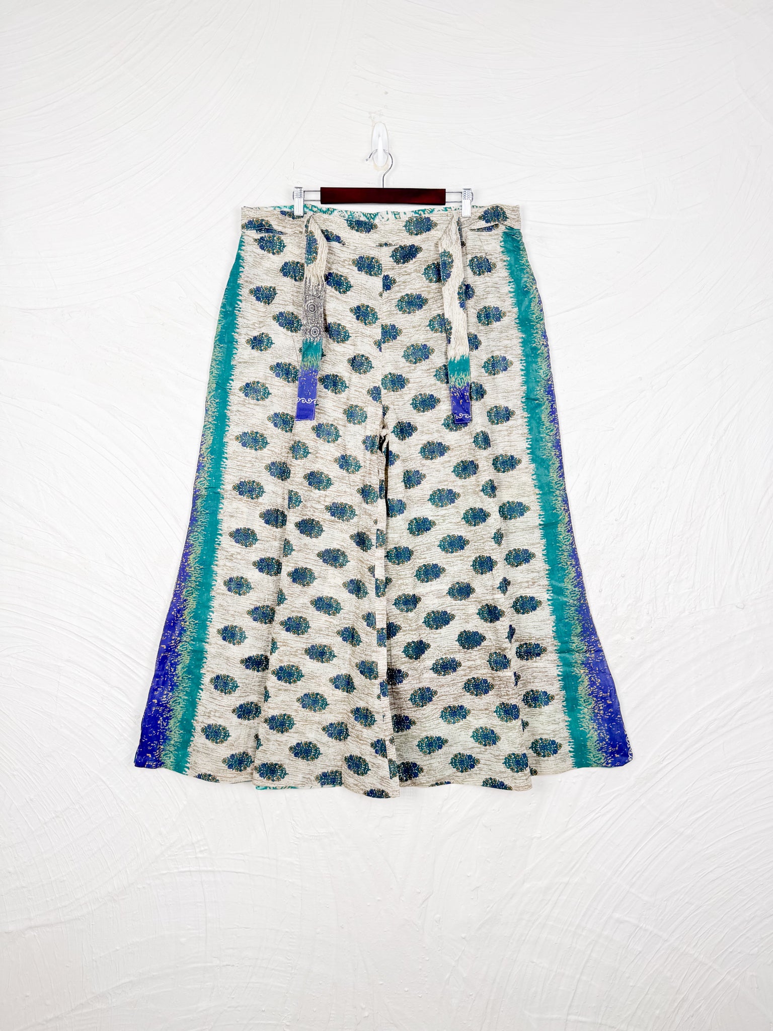 blue print pants - Love Protect Sustain