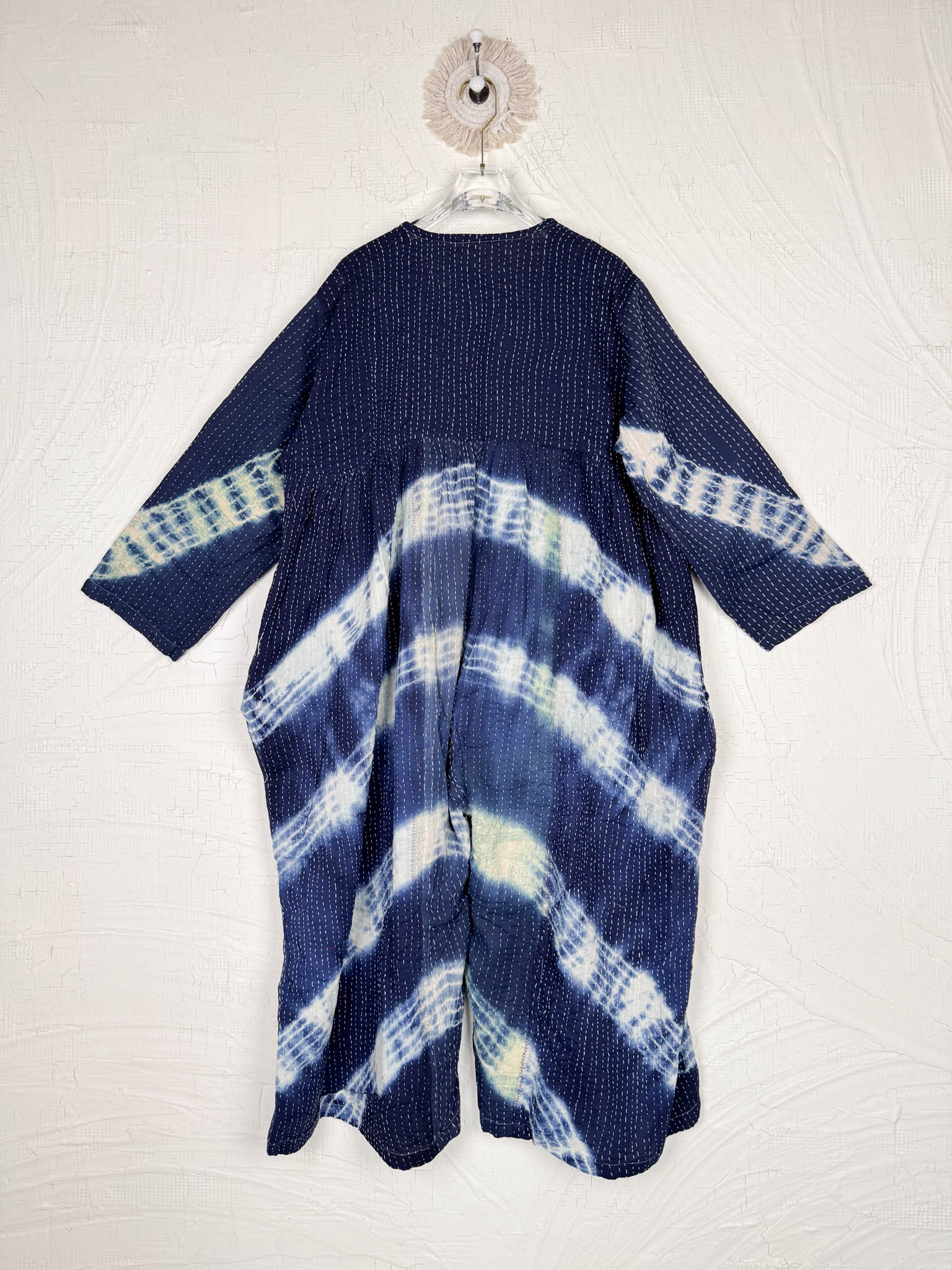 blue tie dye women jumpsuit - Love Protect Sustain