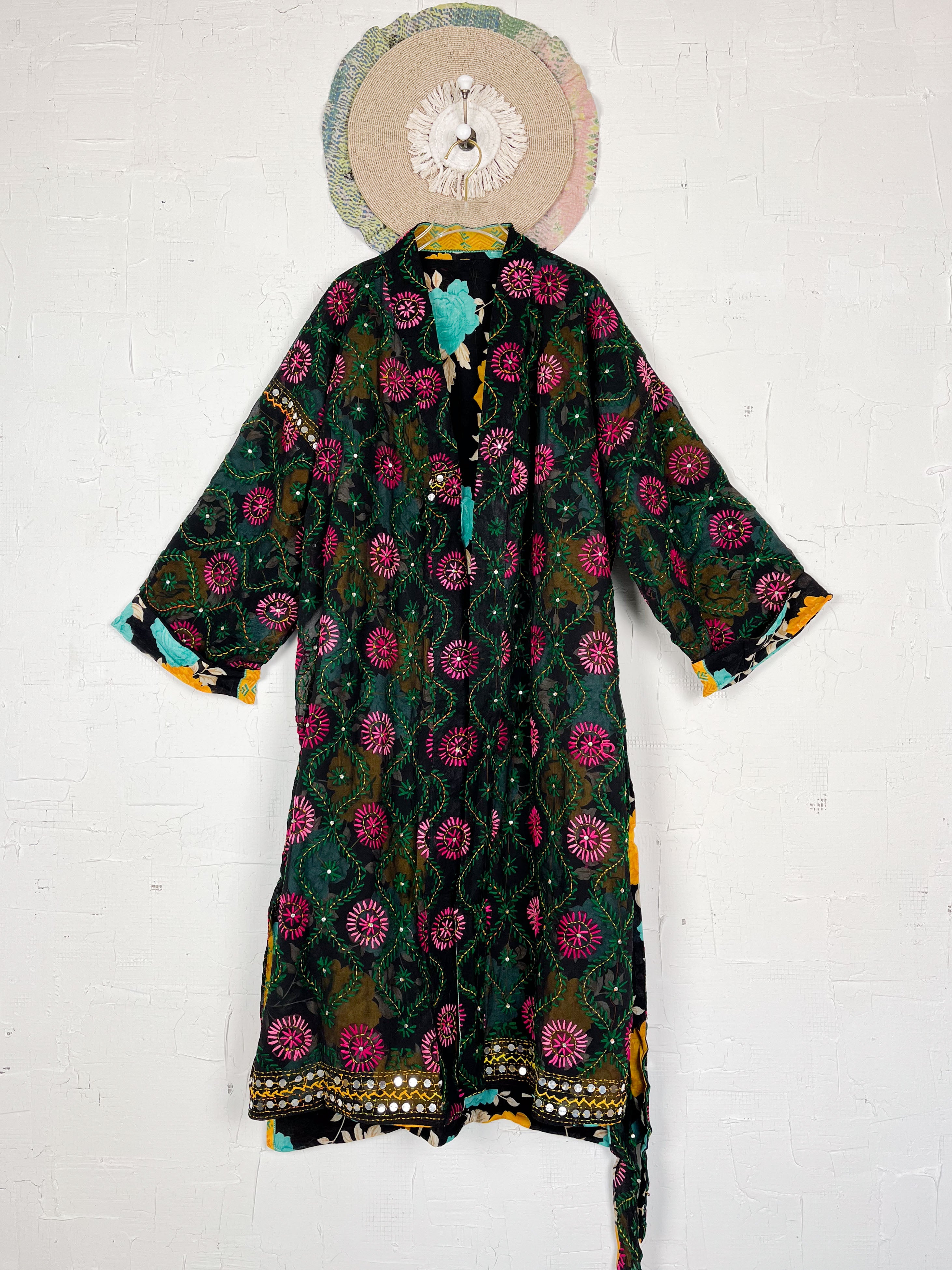 bohemian embroidery robe - Love Protect Sustain