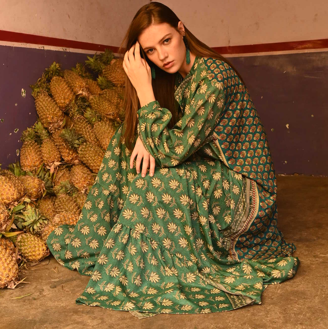 bohemian silk dress - Love Protect Sustain