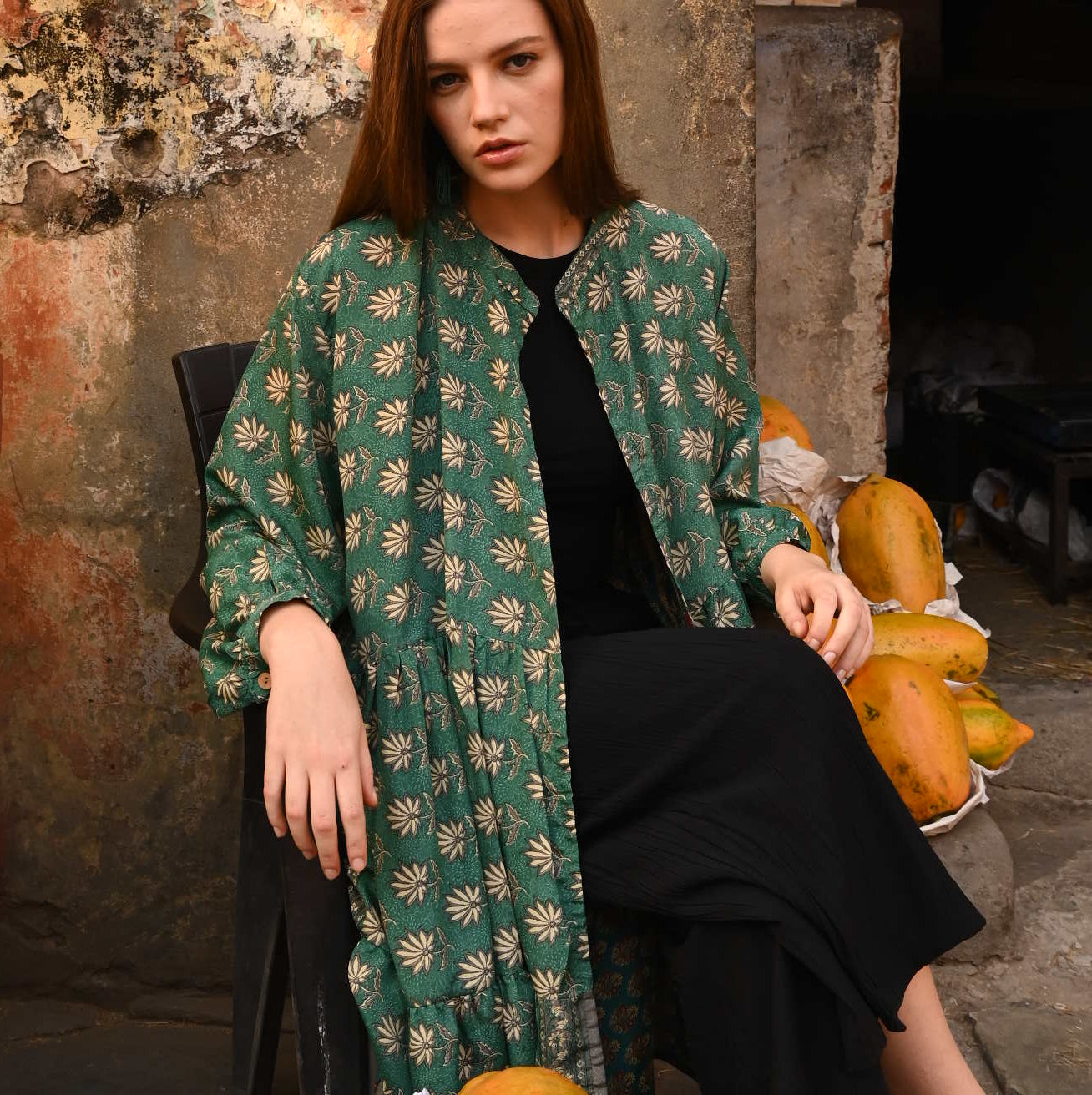 bohemian silk dress - Love Protect Sustain