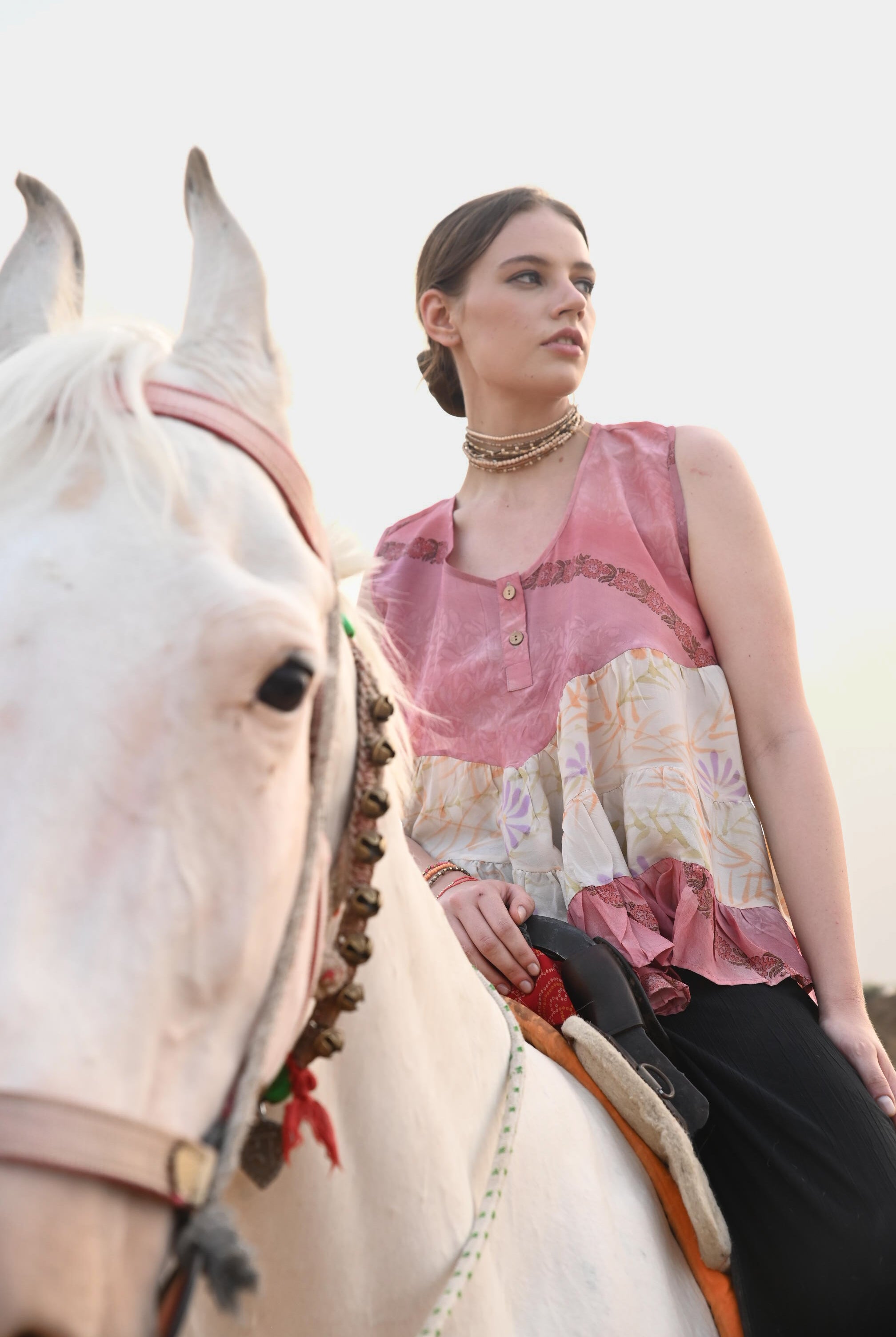 bohemian silk vest - Love Protect Sustain