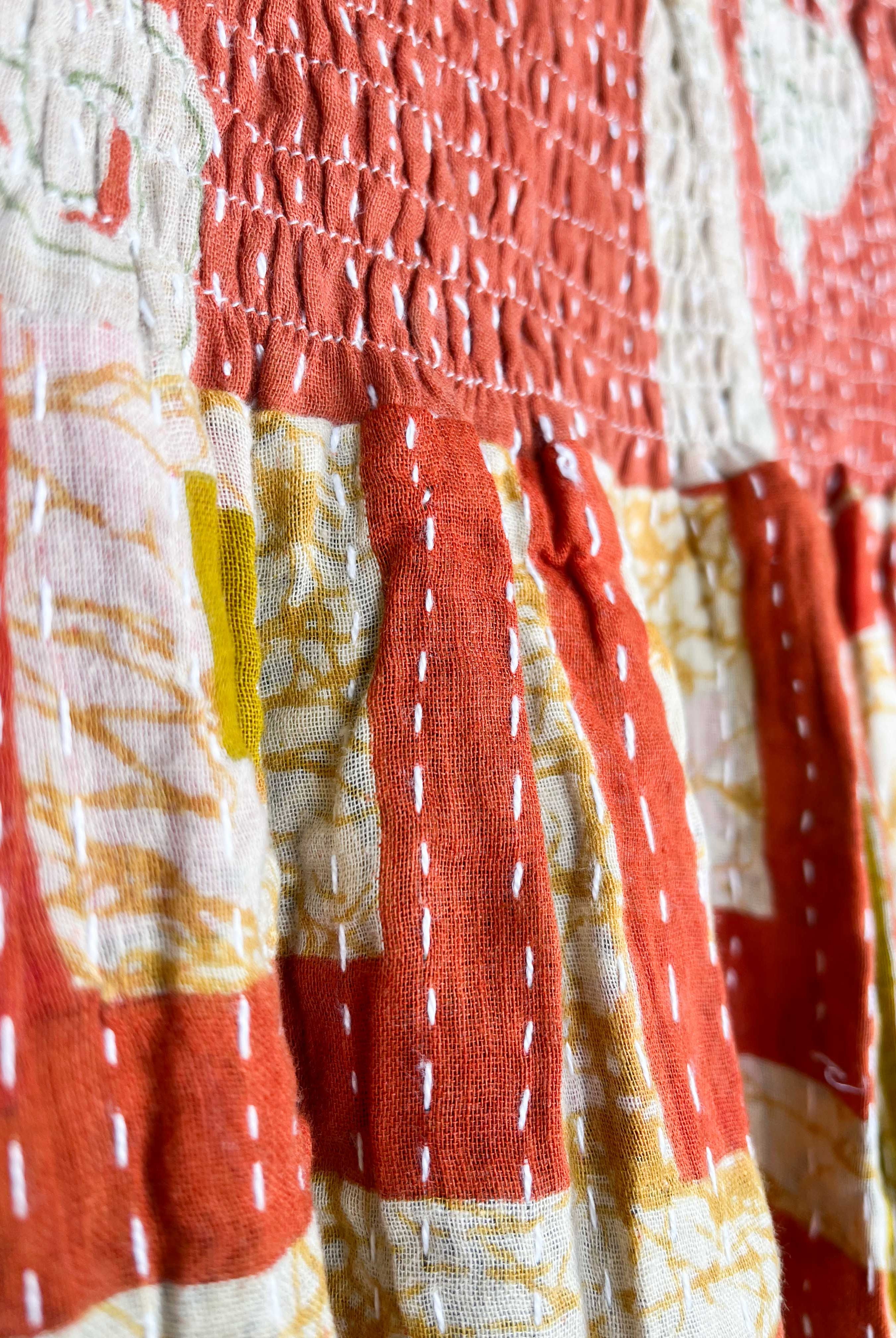 boho kantha skirt - Love Protect Sustain