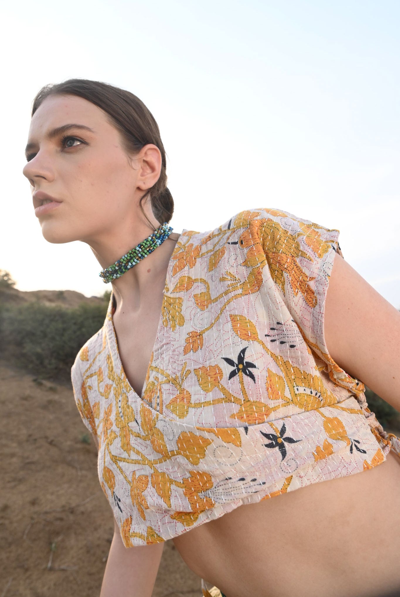 boho mini top - Love Protect Sustain