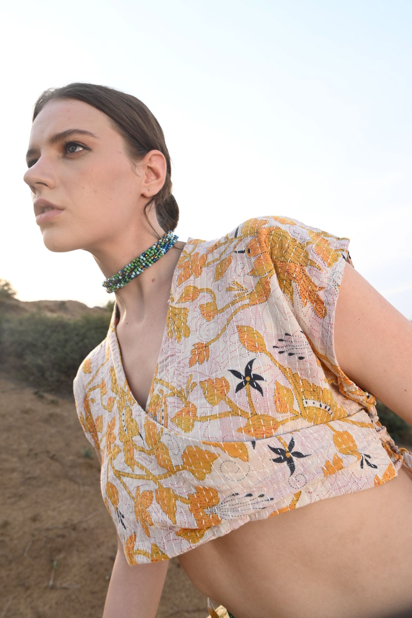 boho mini top - Love Protect Sustain