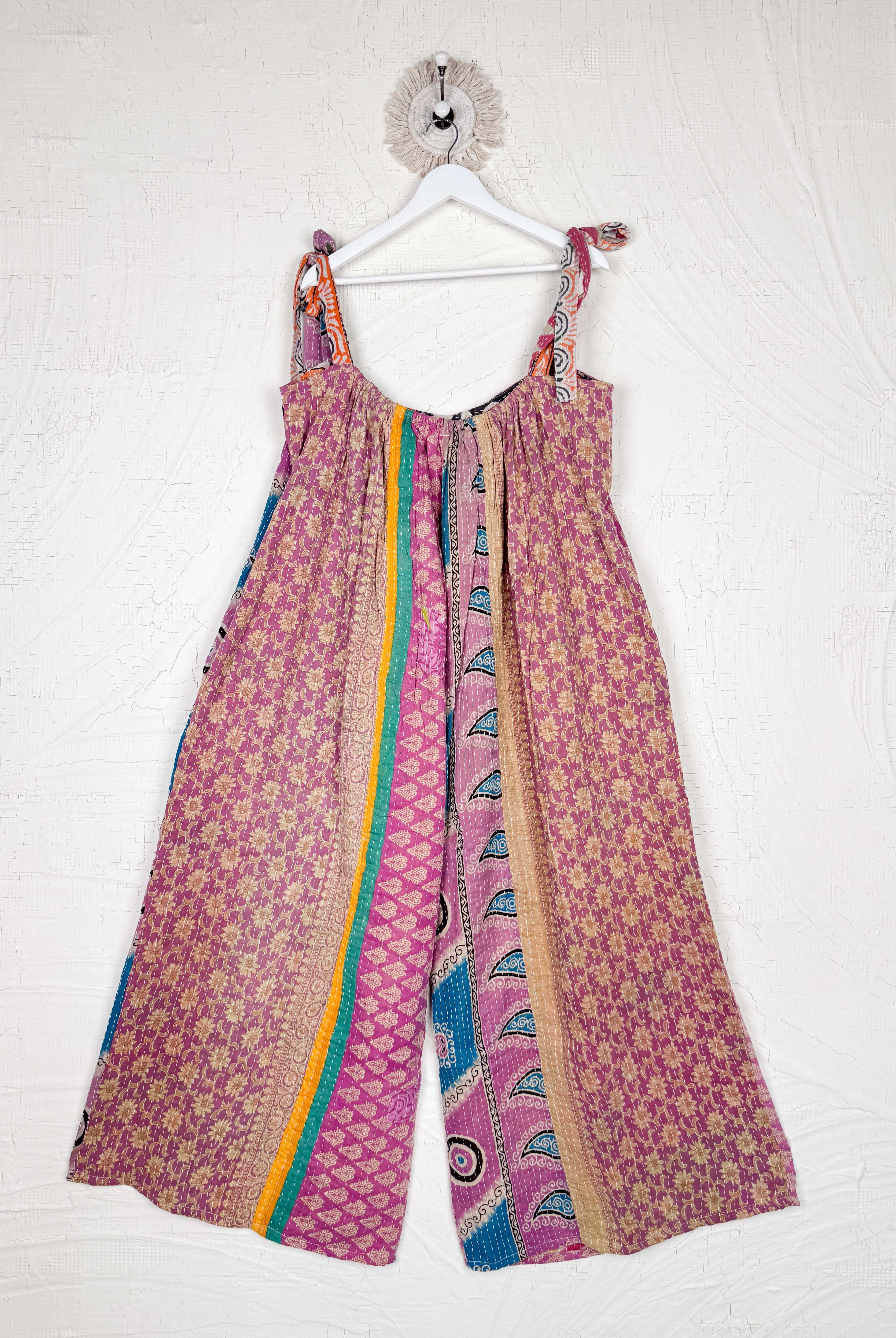 boho retro kantha jumpsuit - Love Protect Sustain
