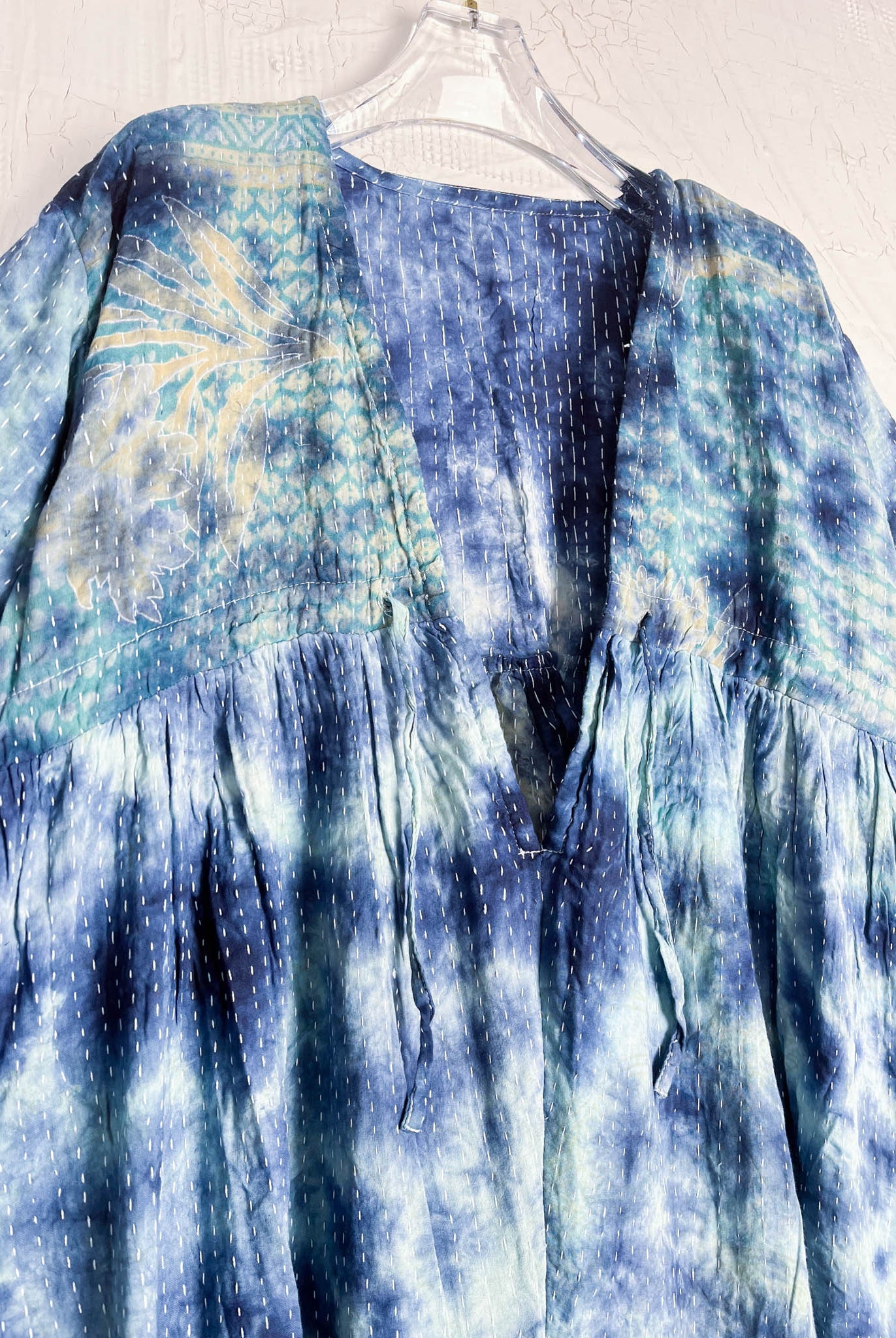 boho tie-dye kantha jumpsuit - Love Protect Sustain