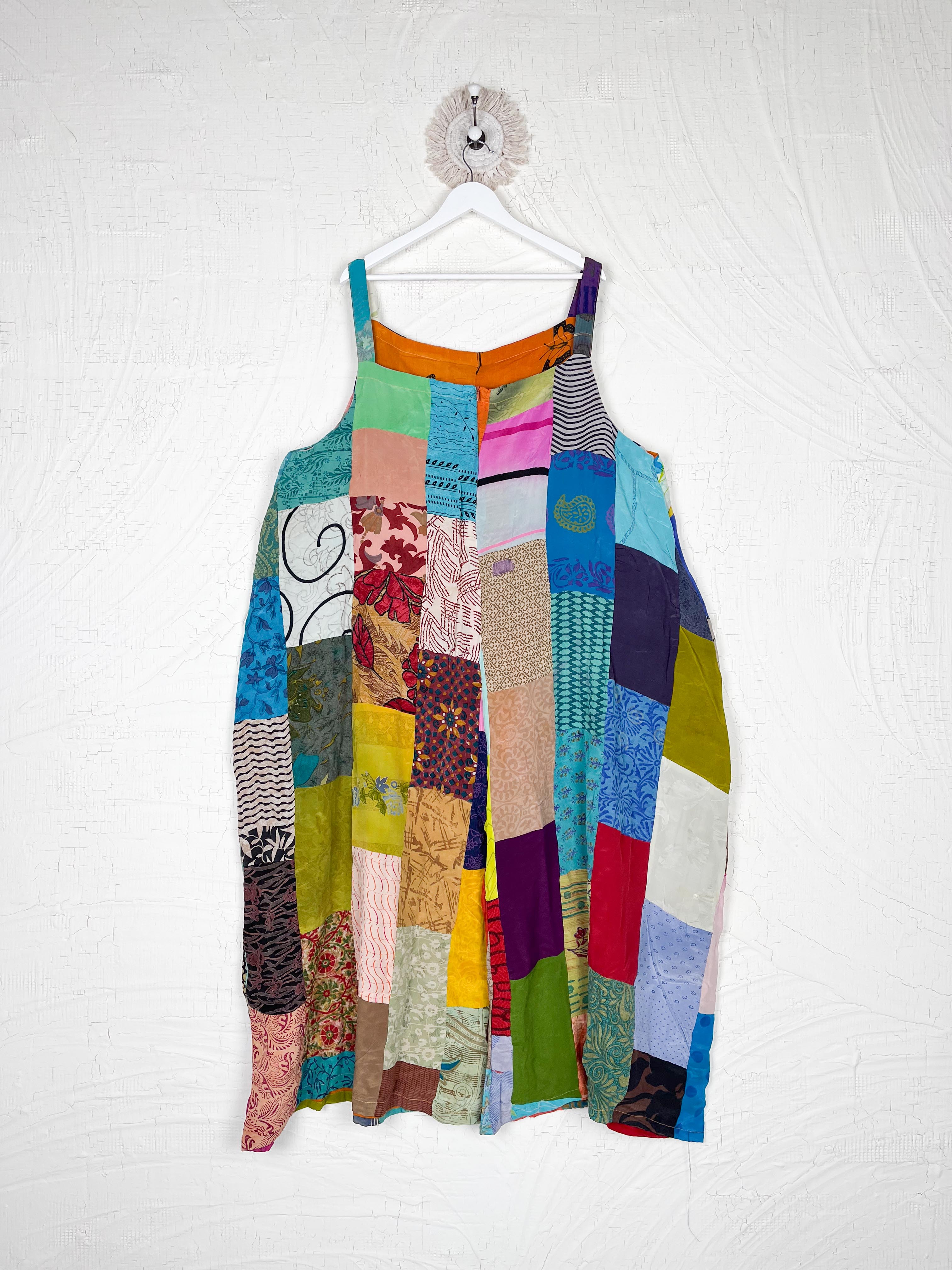 bright hippie patchwork jumpsuit - Love Protect Sustain