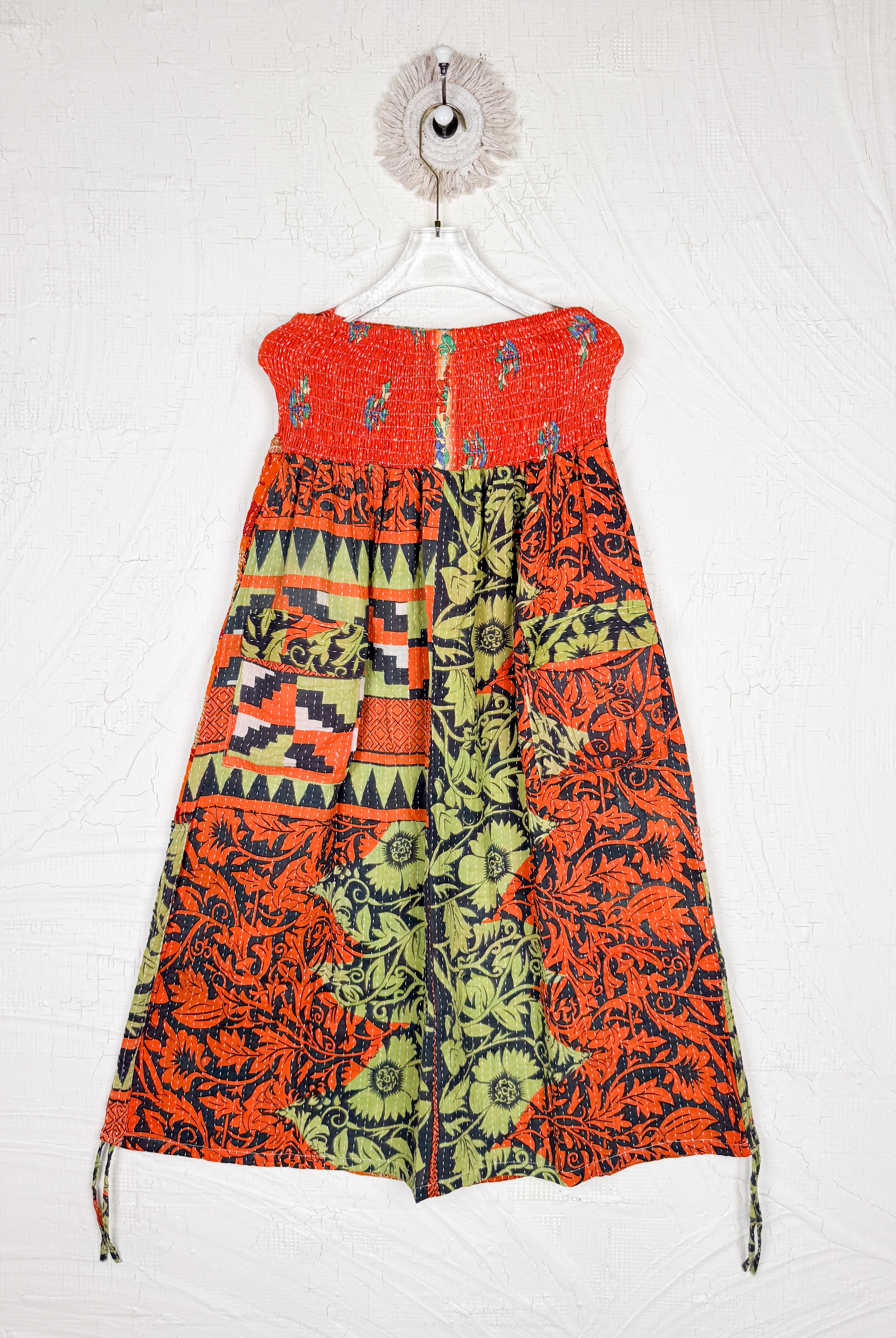 brown kantha skirt - Love Protect Sustain