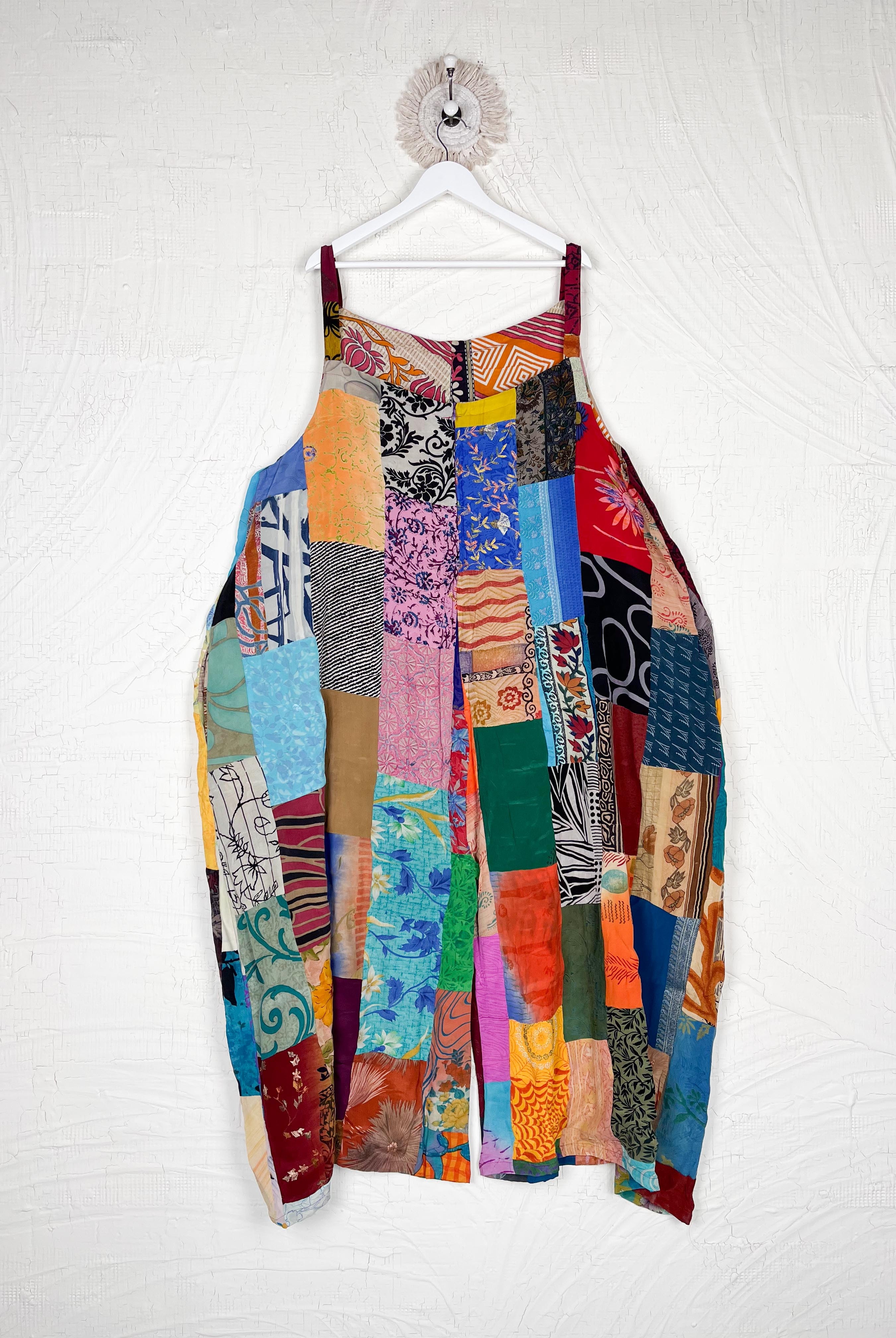 colorful boho patchwork jumpsuit - Love Protect Sustain