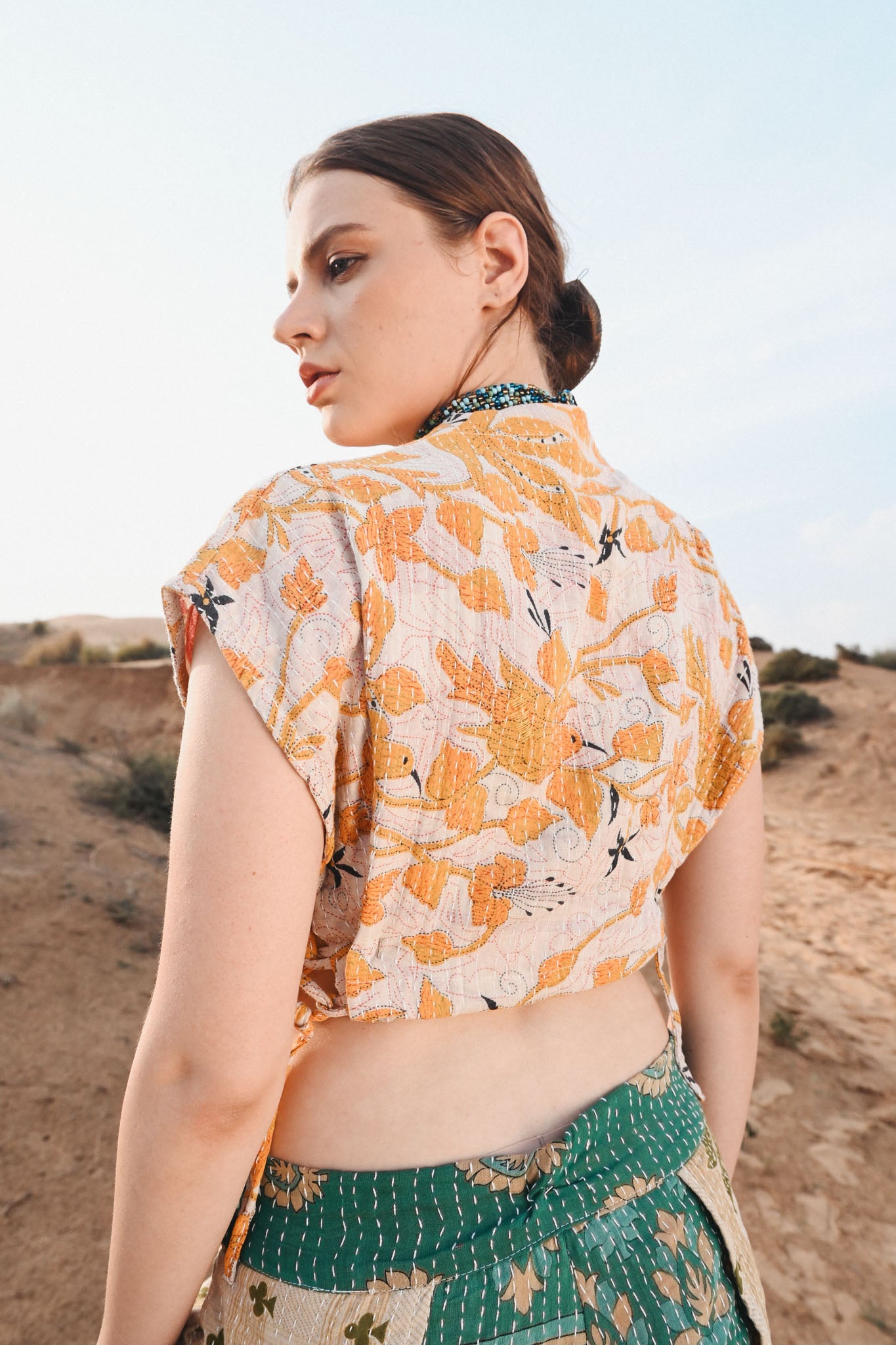 cropped bohemian top - Love Protect Sustain